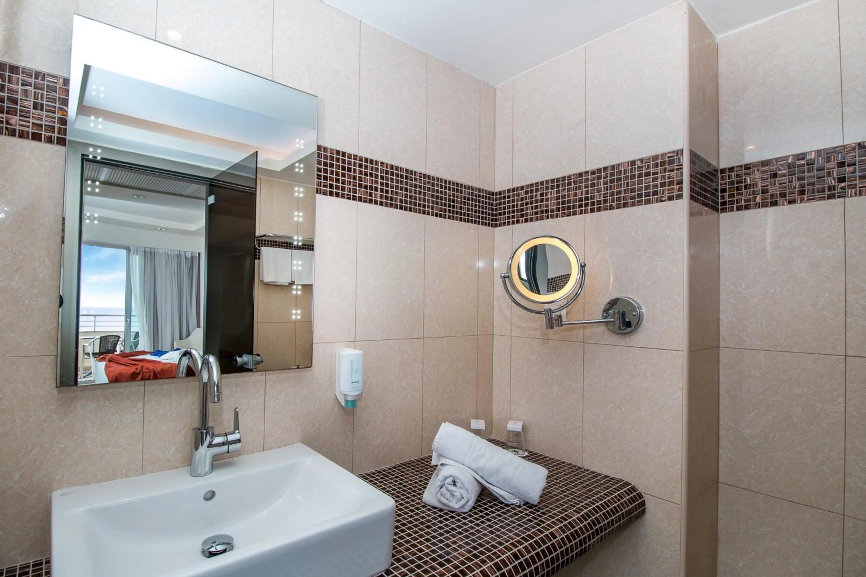 Bathroom in Pegasos Deluxe Beach Hotel