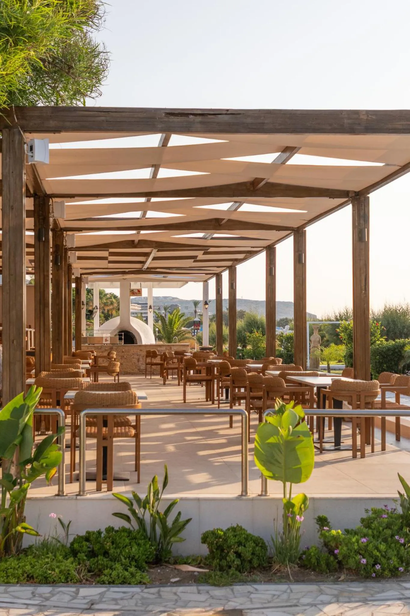 Pool view in Pegasos Deluxe Beach Hotel