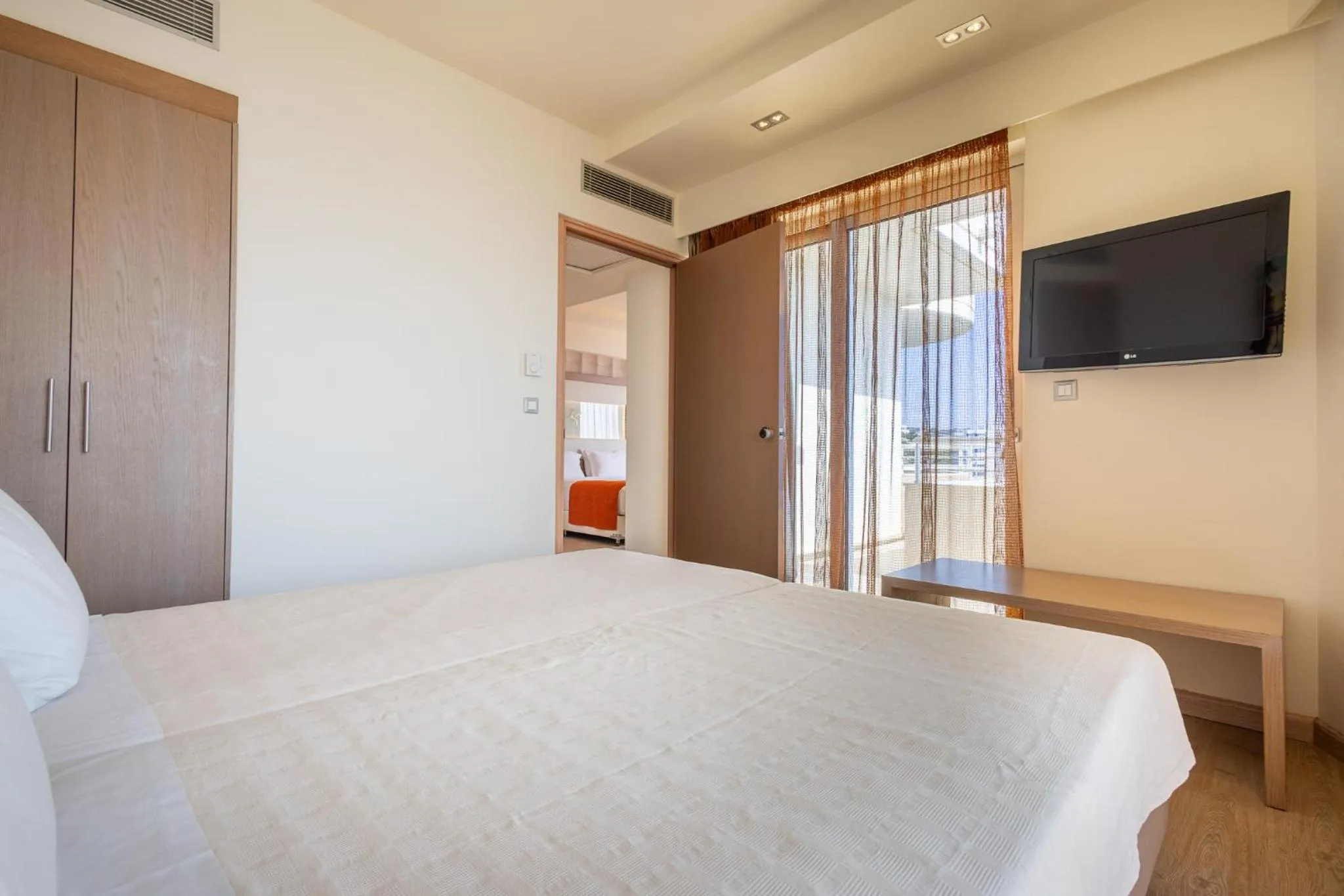 Bedroom, Bed in Pegasos Deluxe Beach Hotel