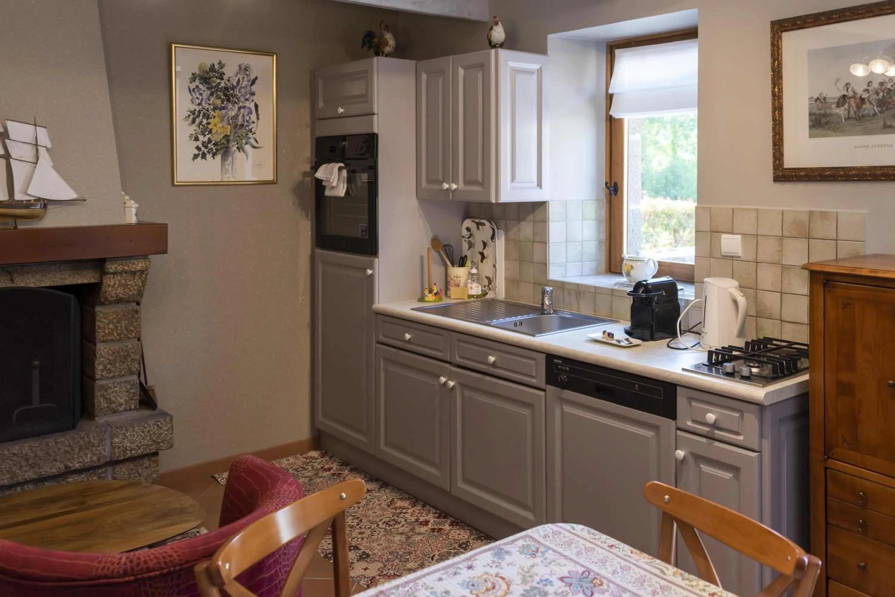 kitchen in Hostellerie de la Motte jean
