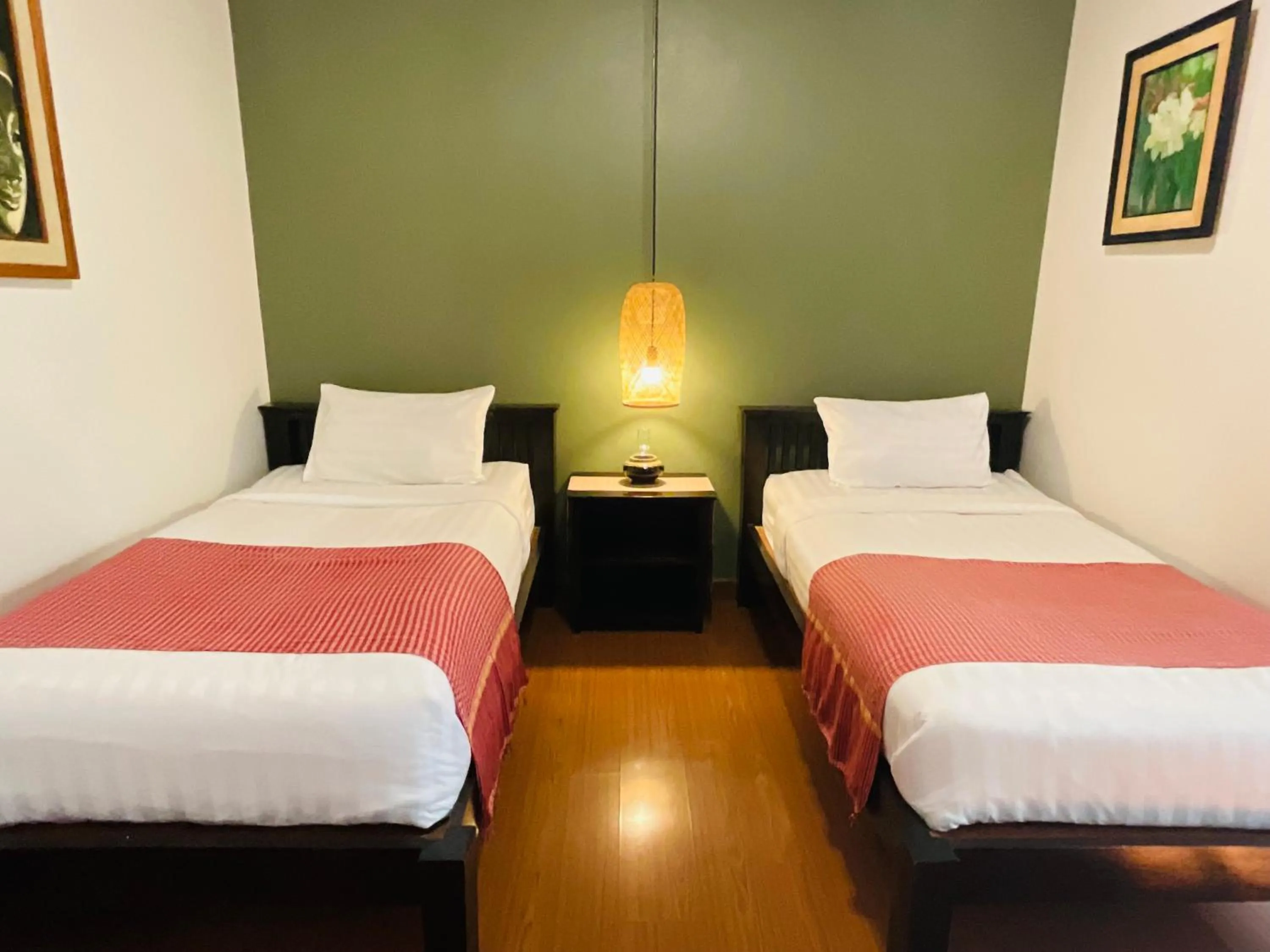 Bed in Baan Klang Vieng