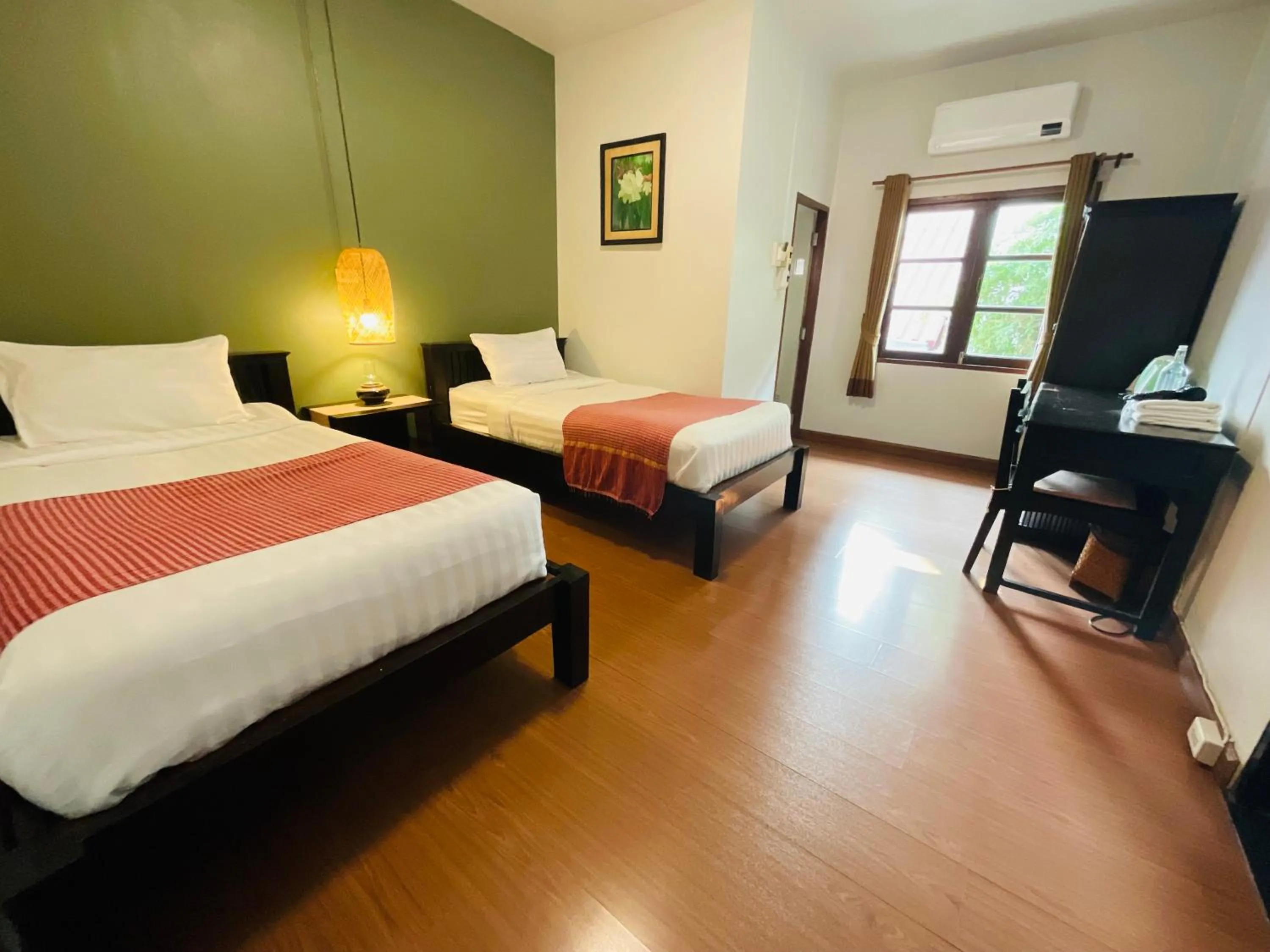 Bed in Baan Klang Vieng