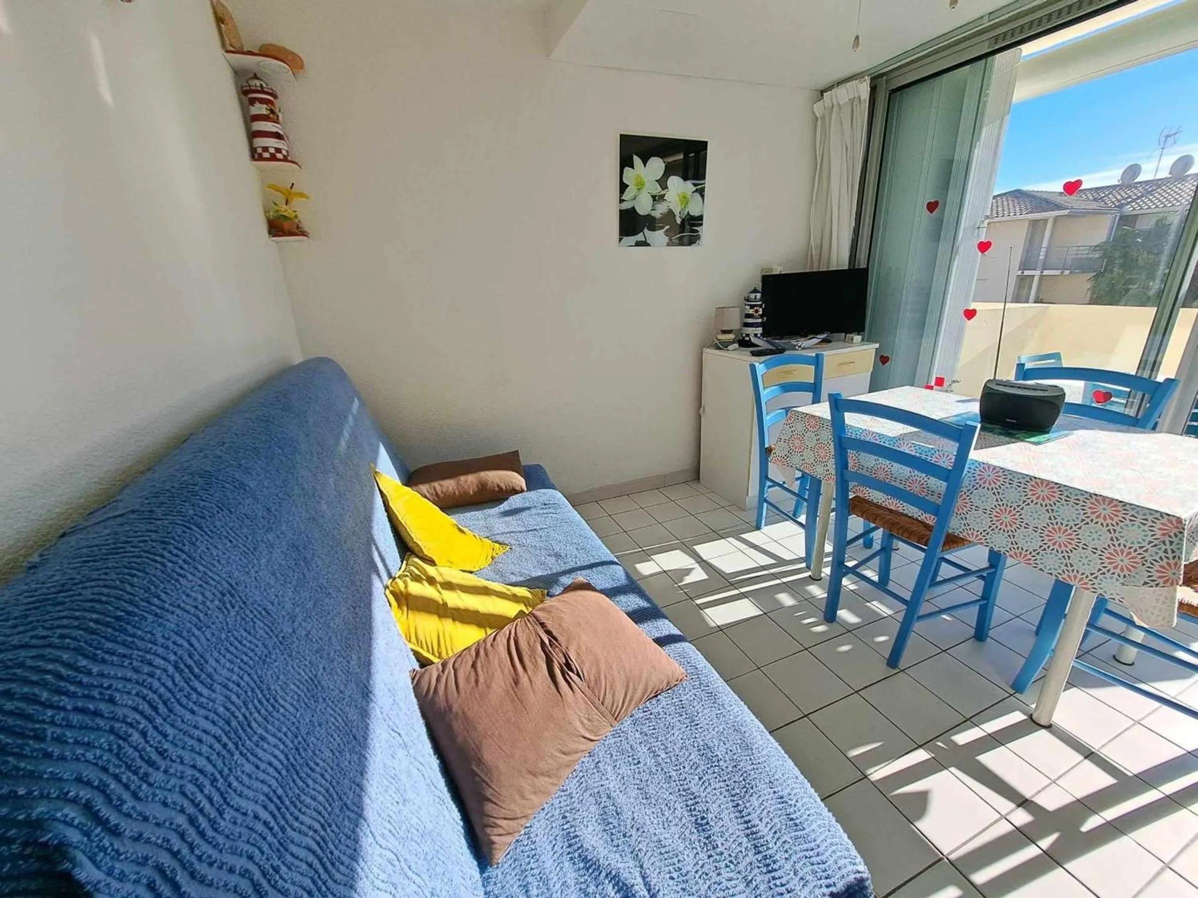 Studio cabine 4 personnes avec terrasse et parking à Marseillan-Plage - FR-1-326-388