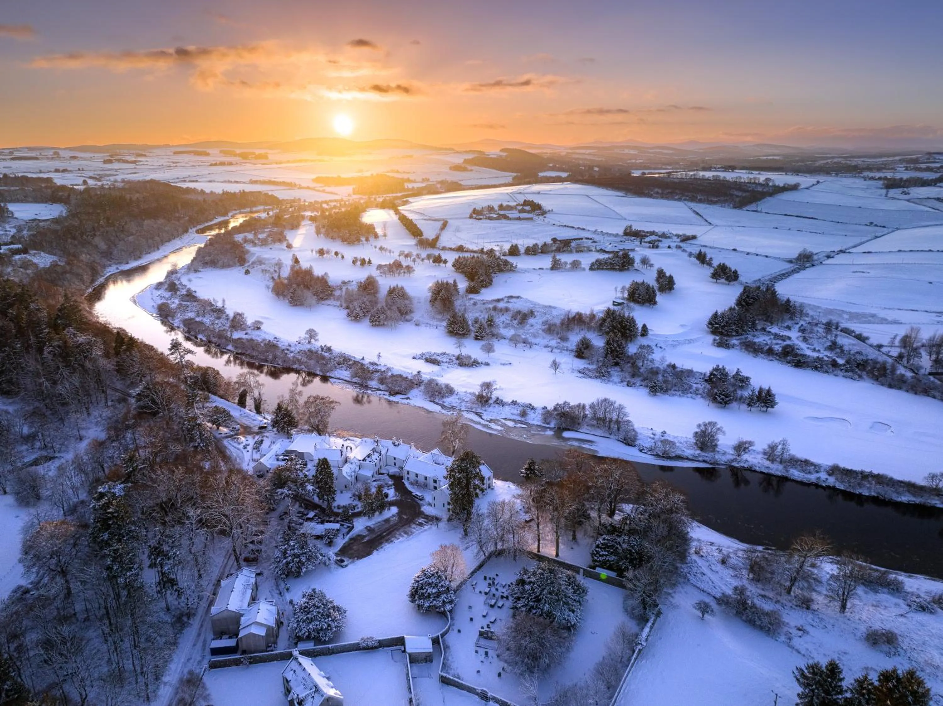 Bird's eye view in Maryculter House