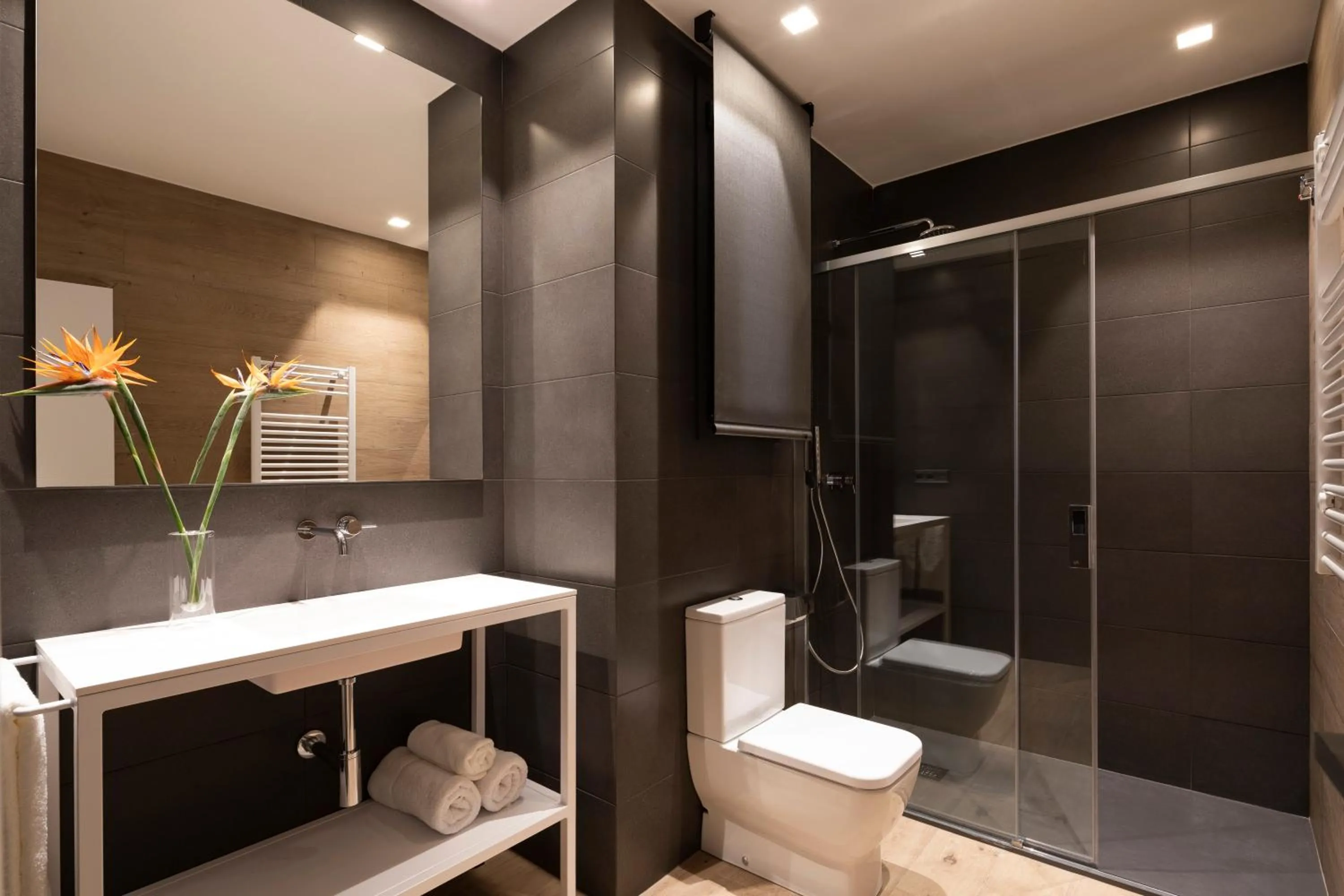 Shower in Aspasios Sagrada Familia Apartments