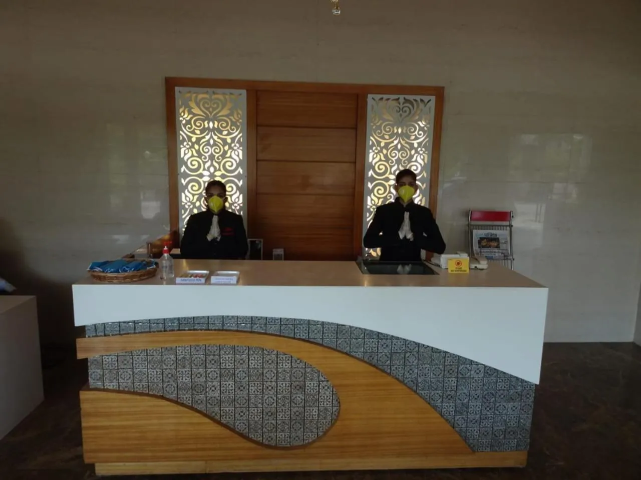 Lobby or reception in Hotel Kanha’s Palm Springs