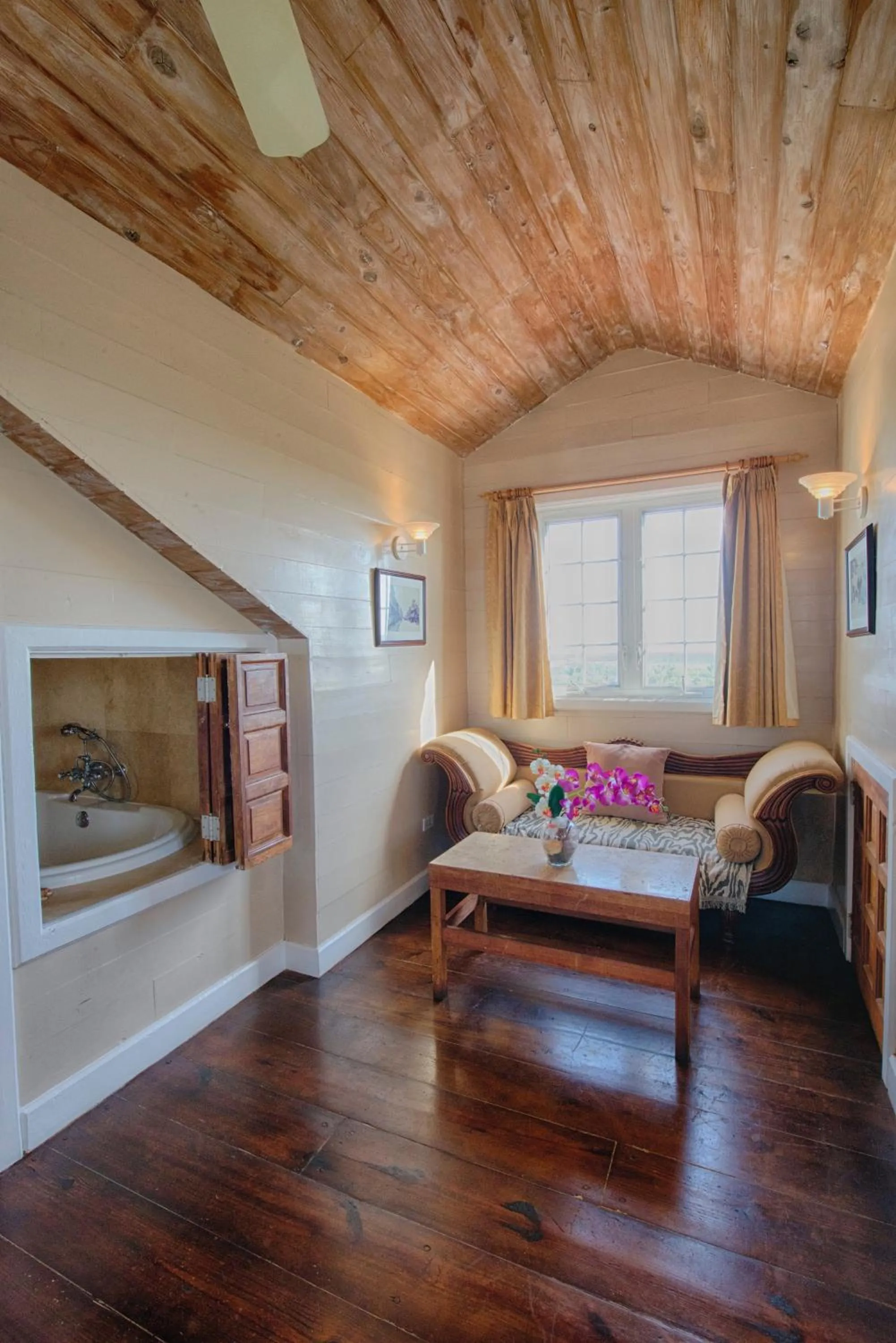 Seating area in A Stone's Throw Away