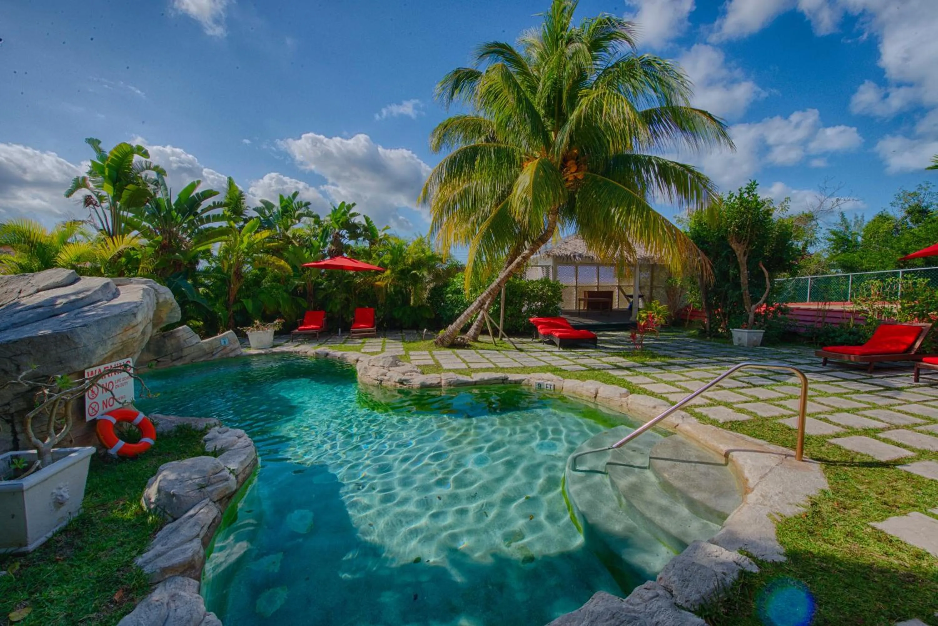 Pool view in A Stone's Throw Away