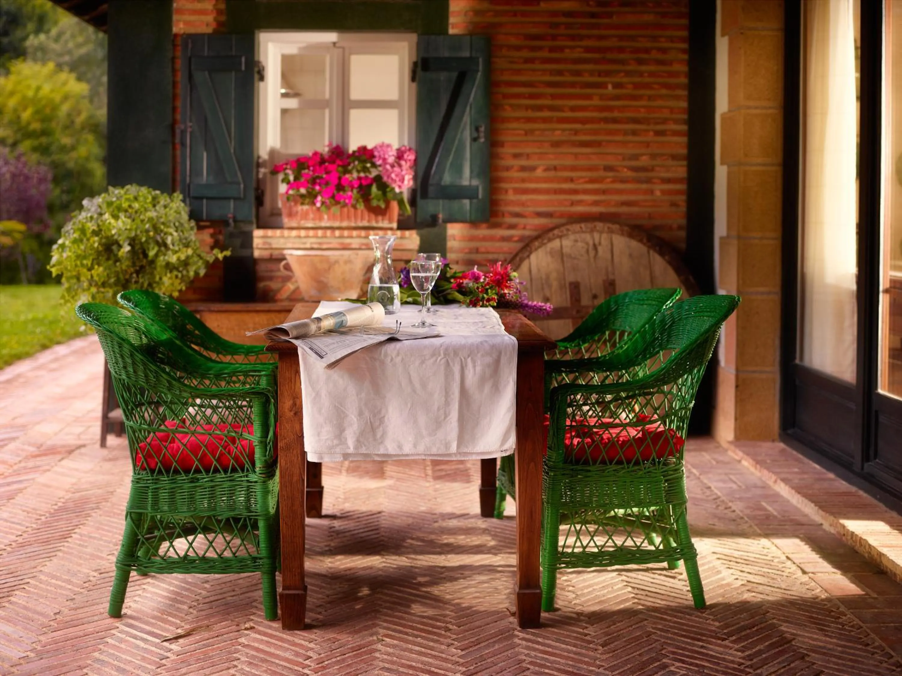 Patio in Hotel Ibarra Zalla
