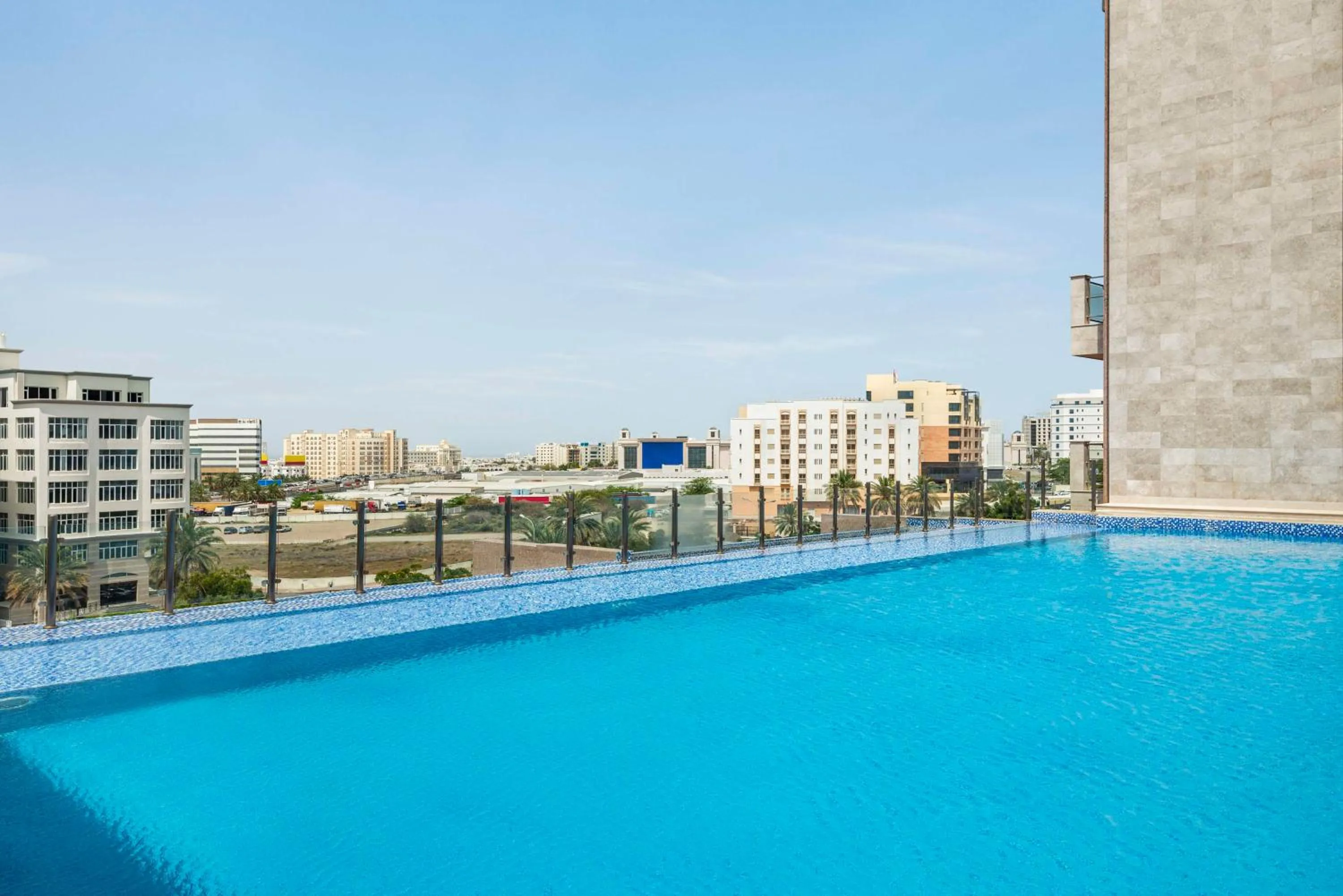 Pool view in Radisson Hotel Muscat Panorama