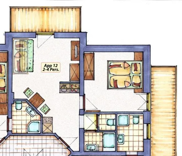 Floor plan in Gästehaus Gratz - inklusive Eintritt in die Alpentherme