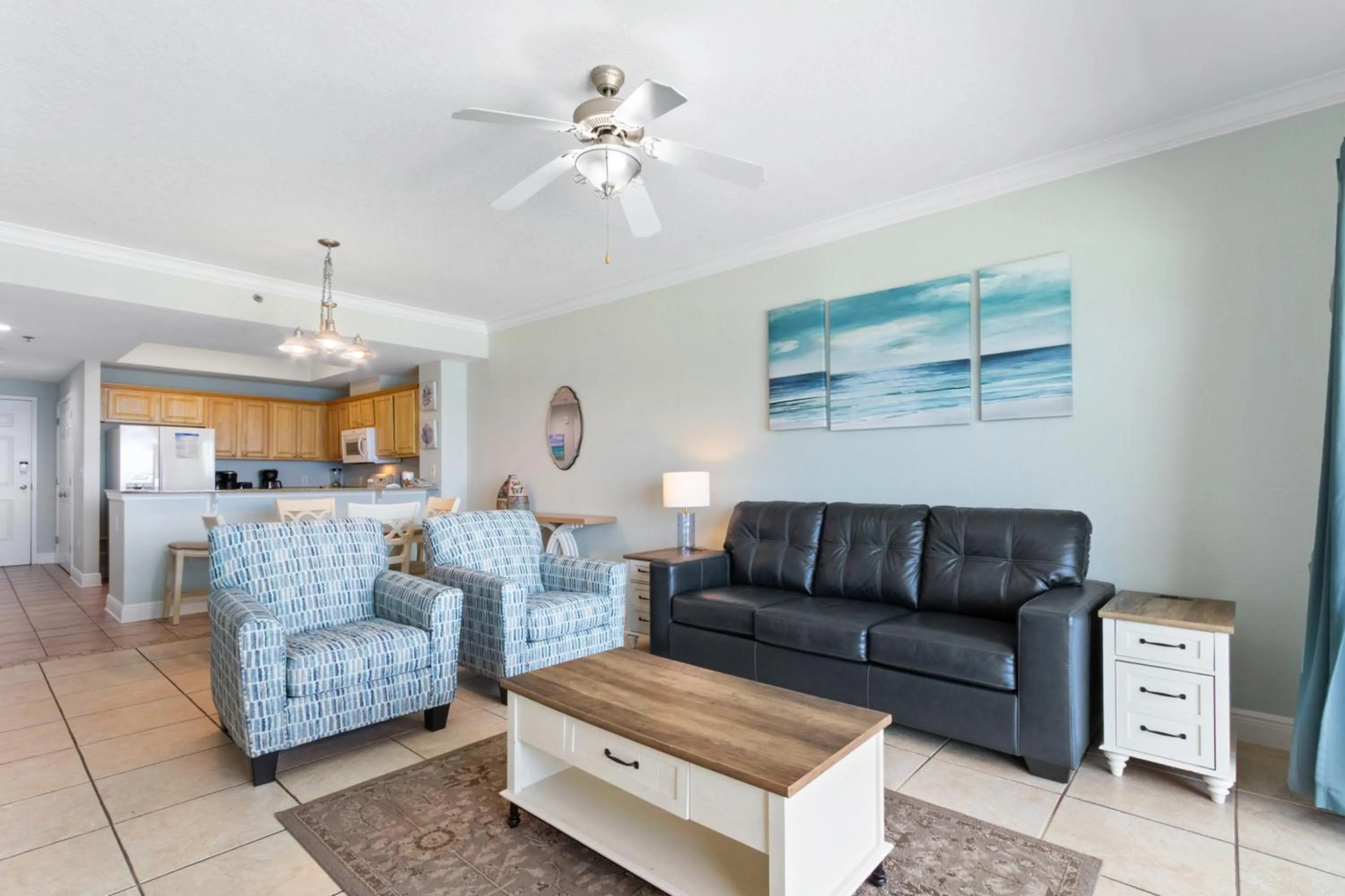Living room in Crystal Shores West 202