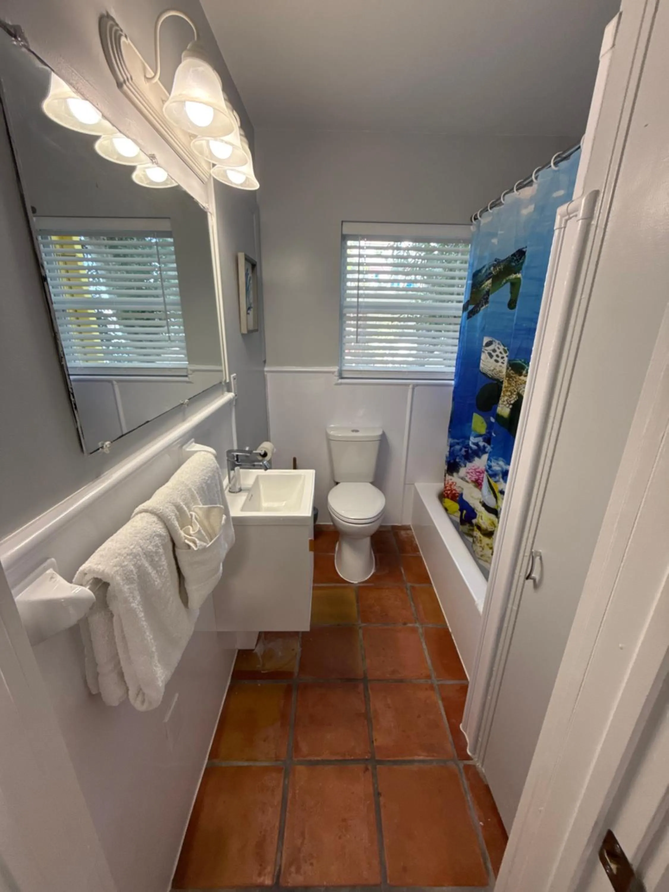 Bathroom in Barefoot Bay Resort Motel