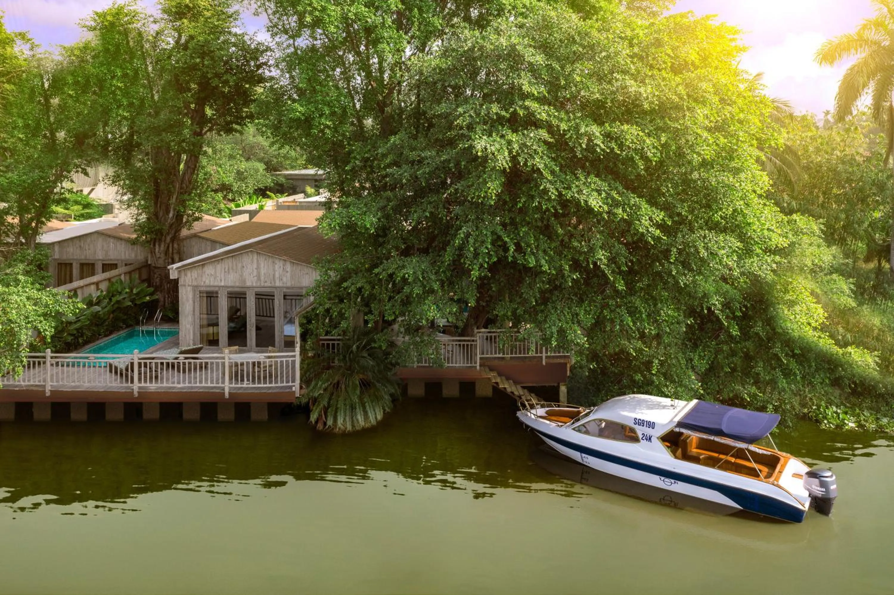 Bird's eye view in An Lam Retreats Saigon River