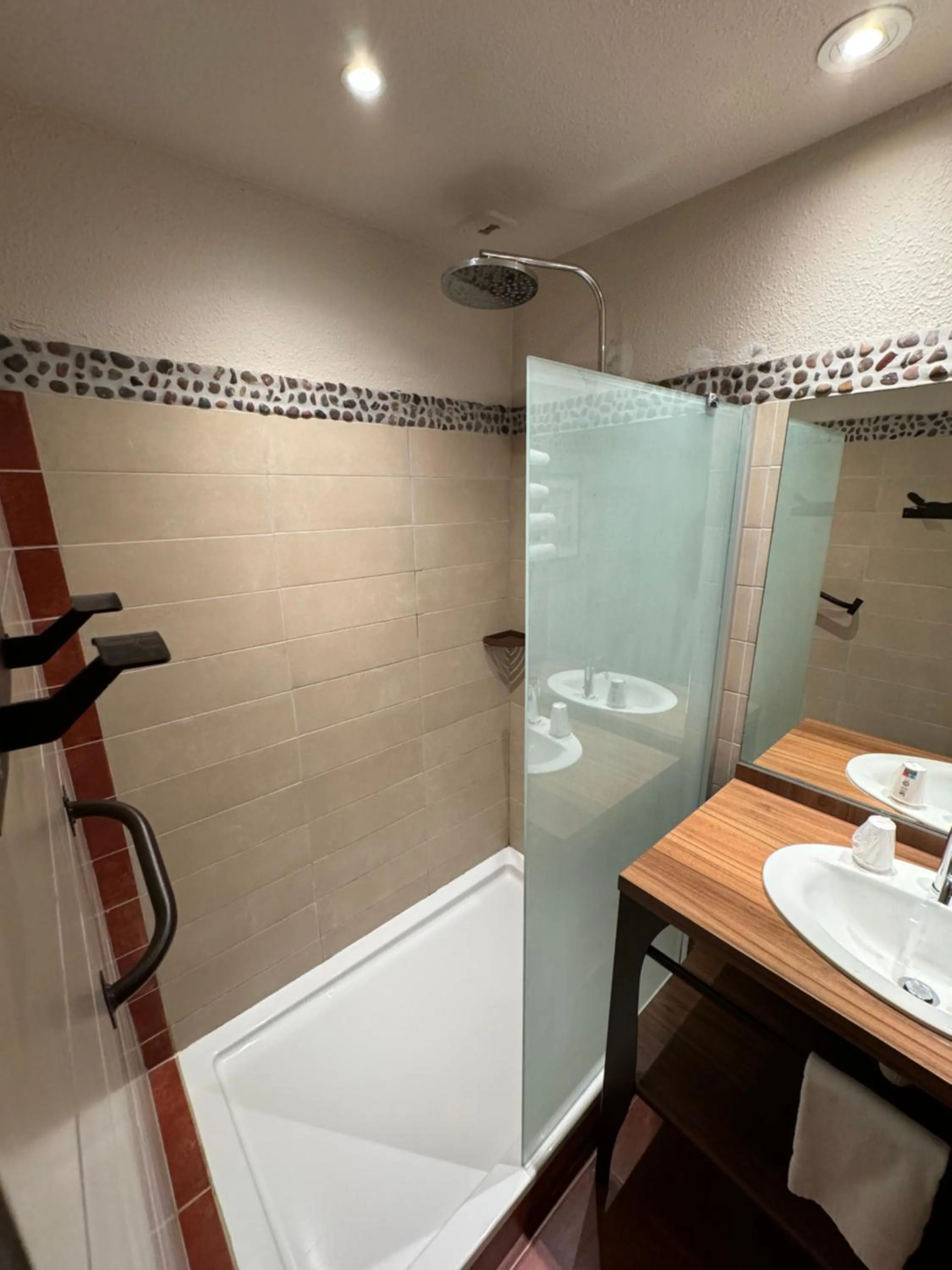 Shower in Hôtel Spa La Truite Dorée