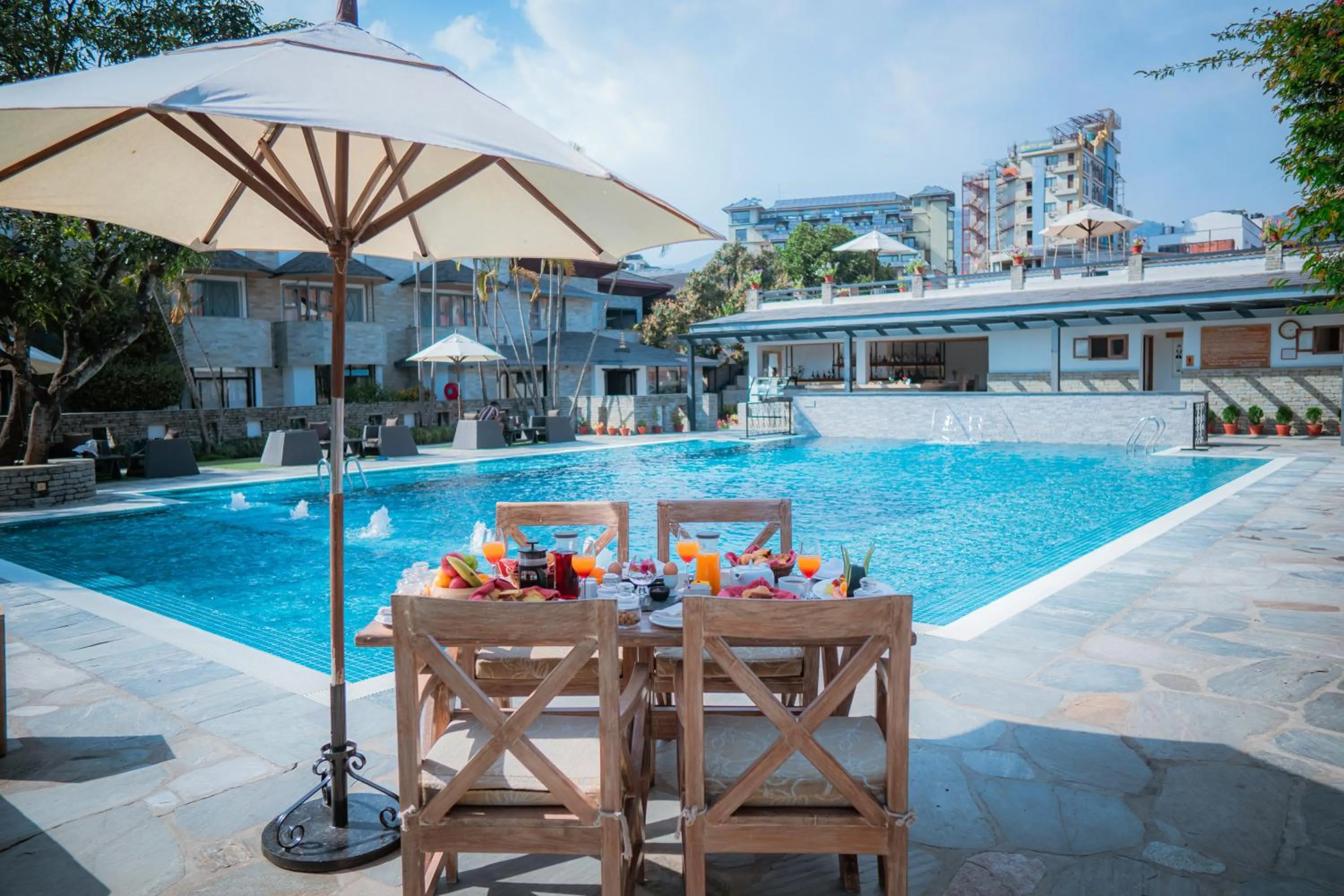 Swimming pool in Hotel Barahi Pokhara