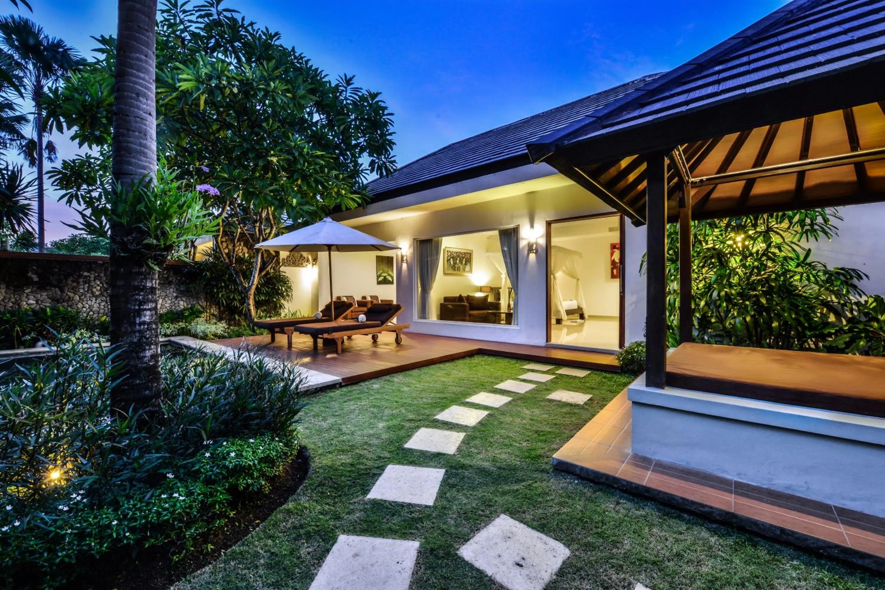 Garden view in The Yubi Boutique Villas Seminyak