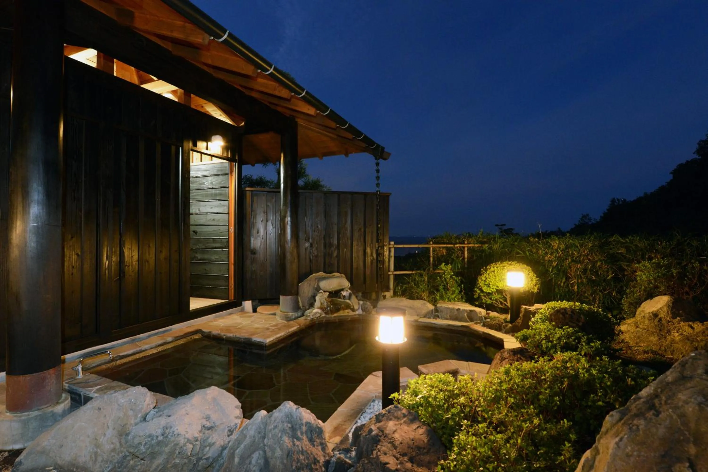 Open Air Bath in Ito Yukitei Kawana Bettei