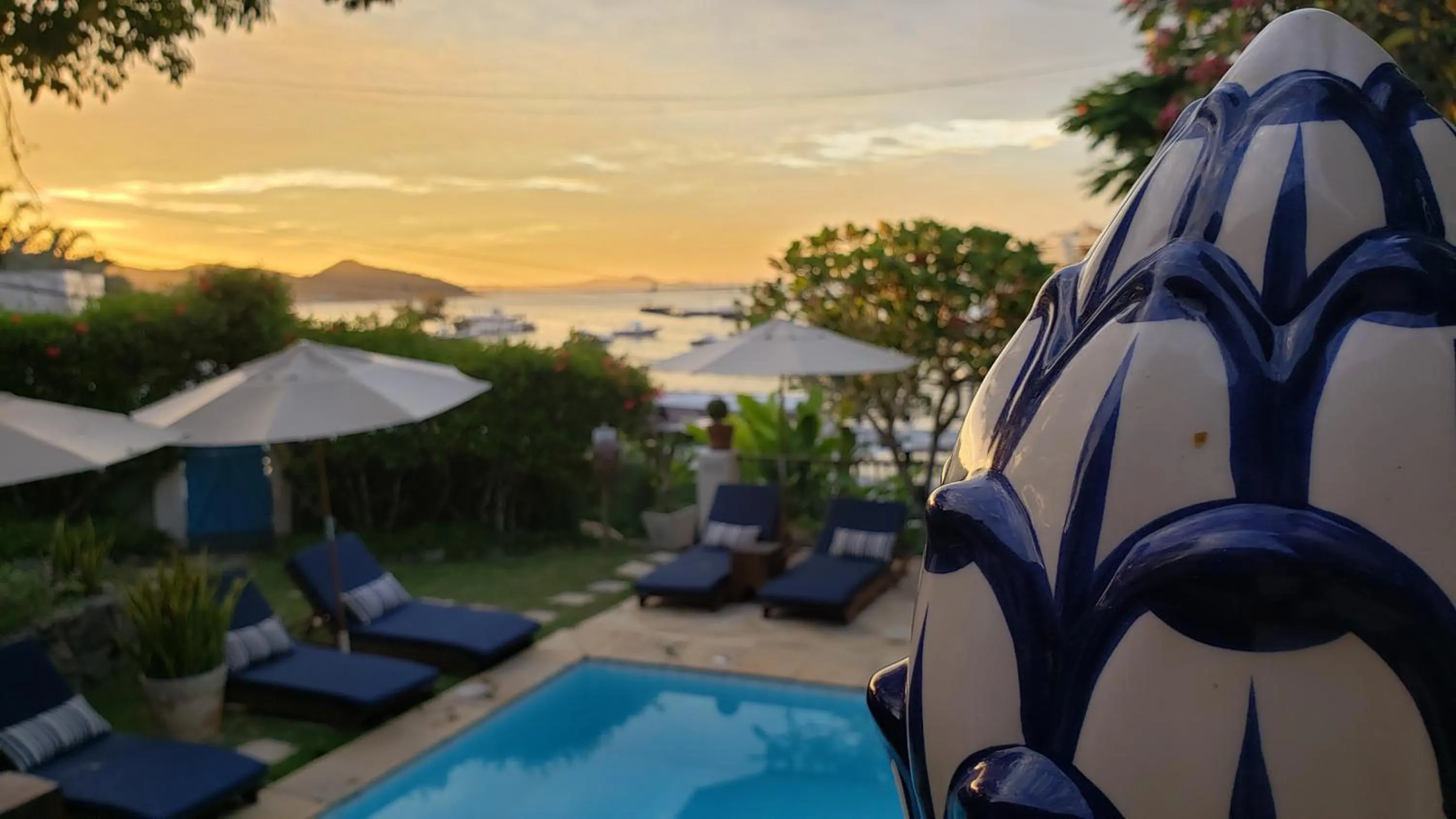 Pool view in Pousada Casa Búzios
