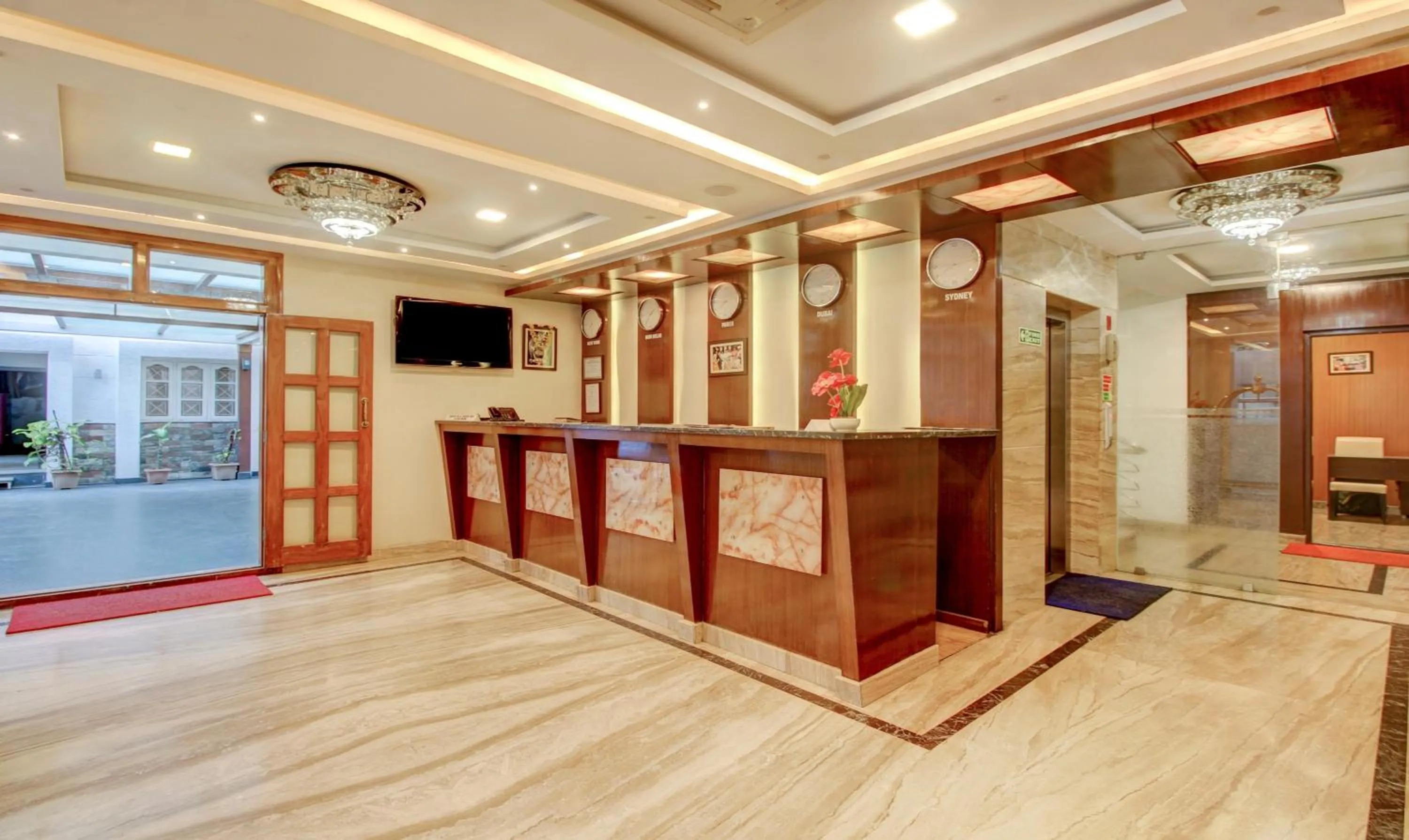 Lobby or reception in Treebo The Sai Leela Suites