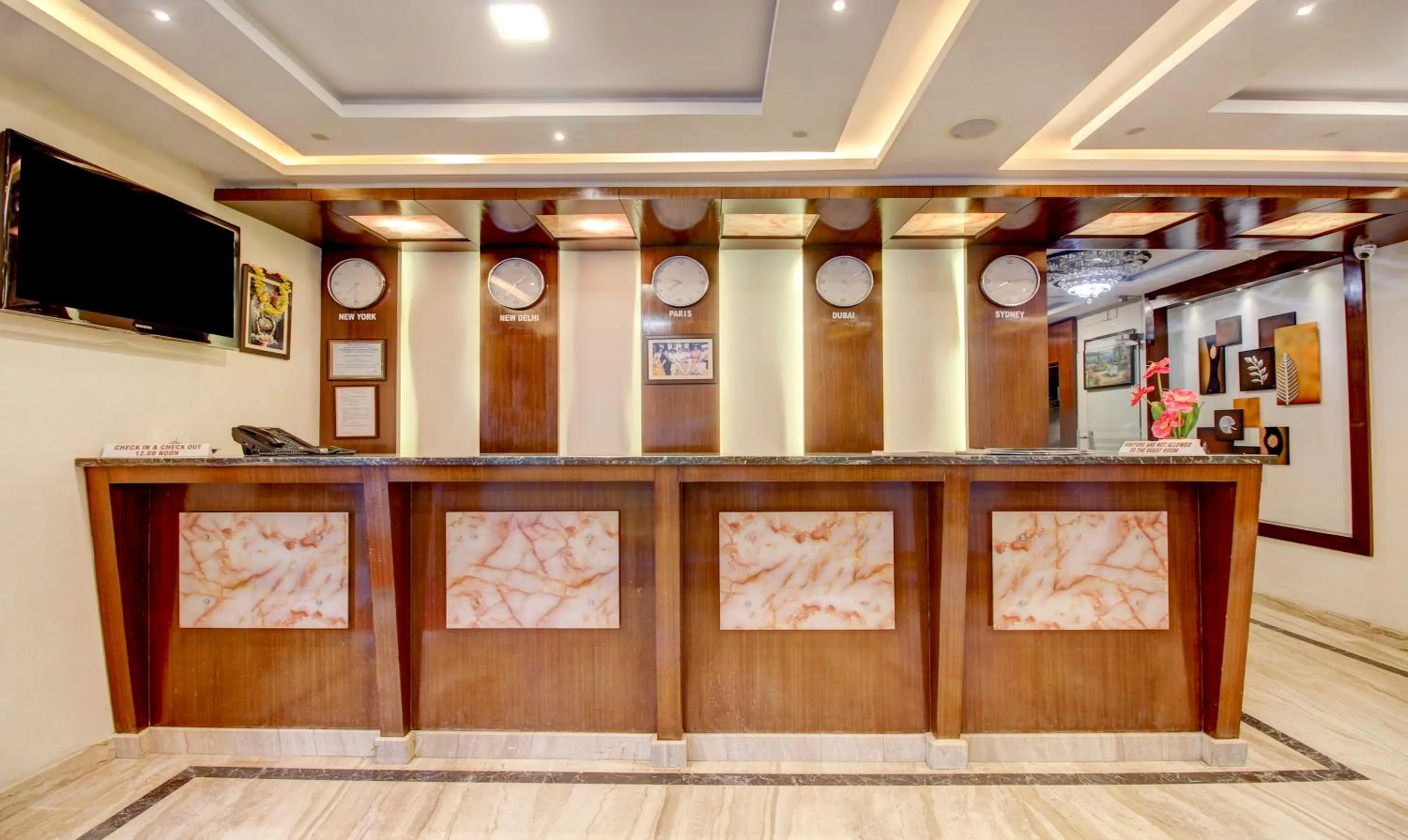 Lobby or reception in Treebo The Sai Leela Suites