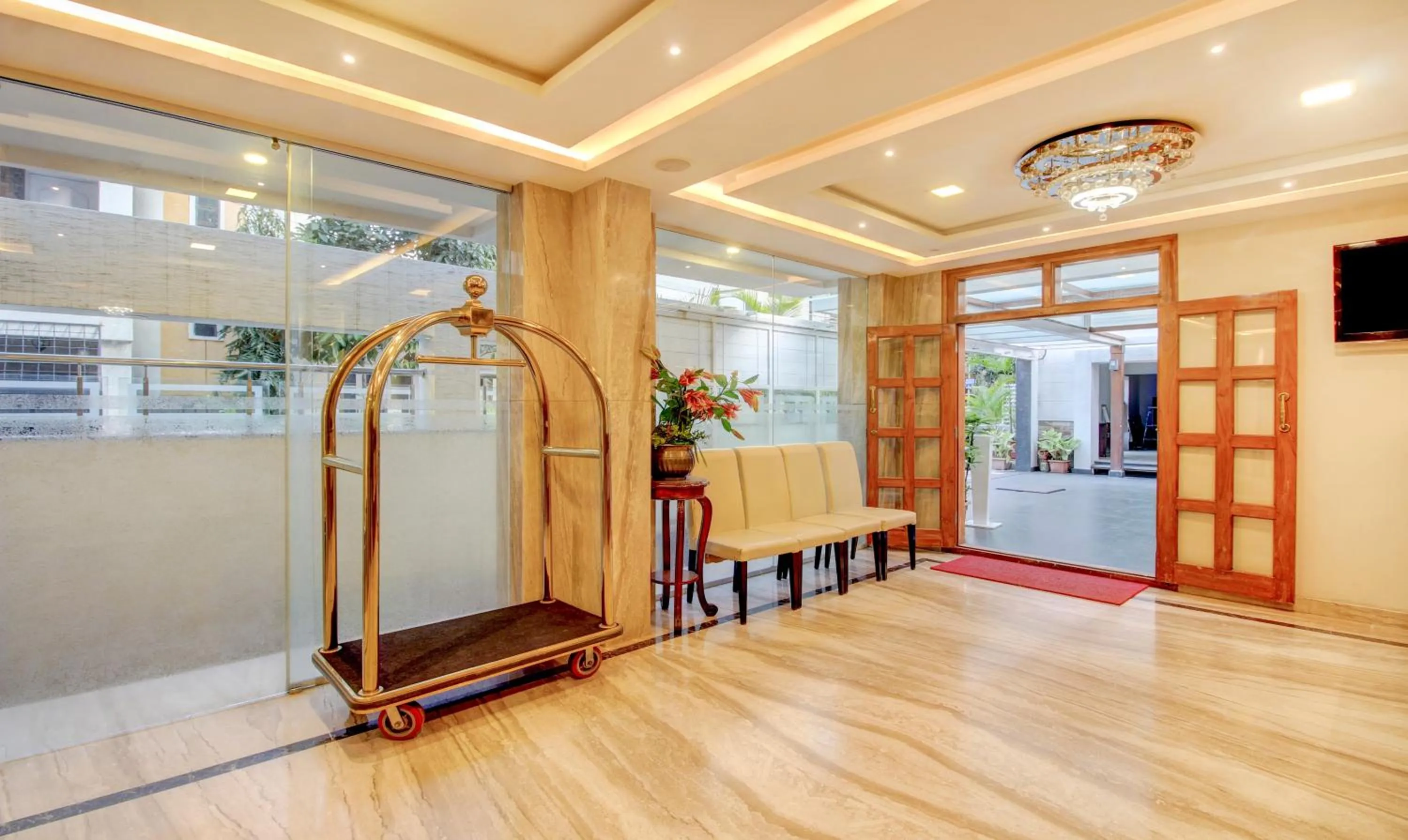 Lobby or reception in Treebo The Sai Leela Suites