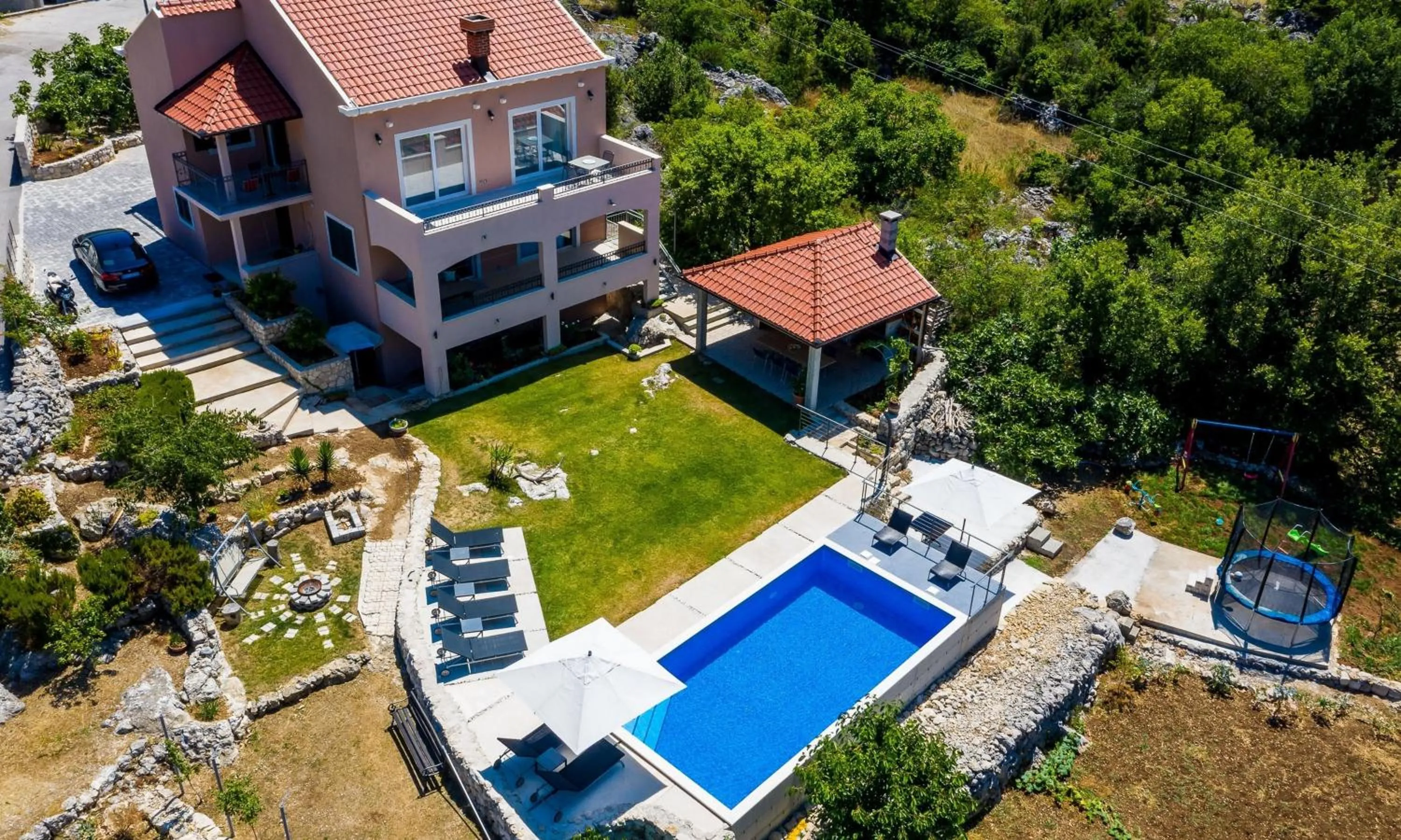 Bird's eye view in Villa Majkovica