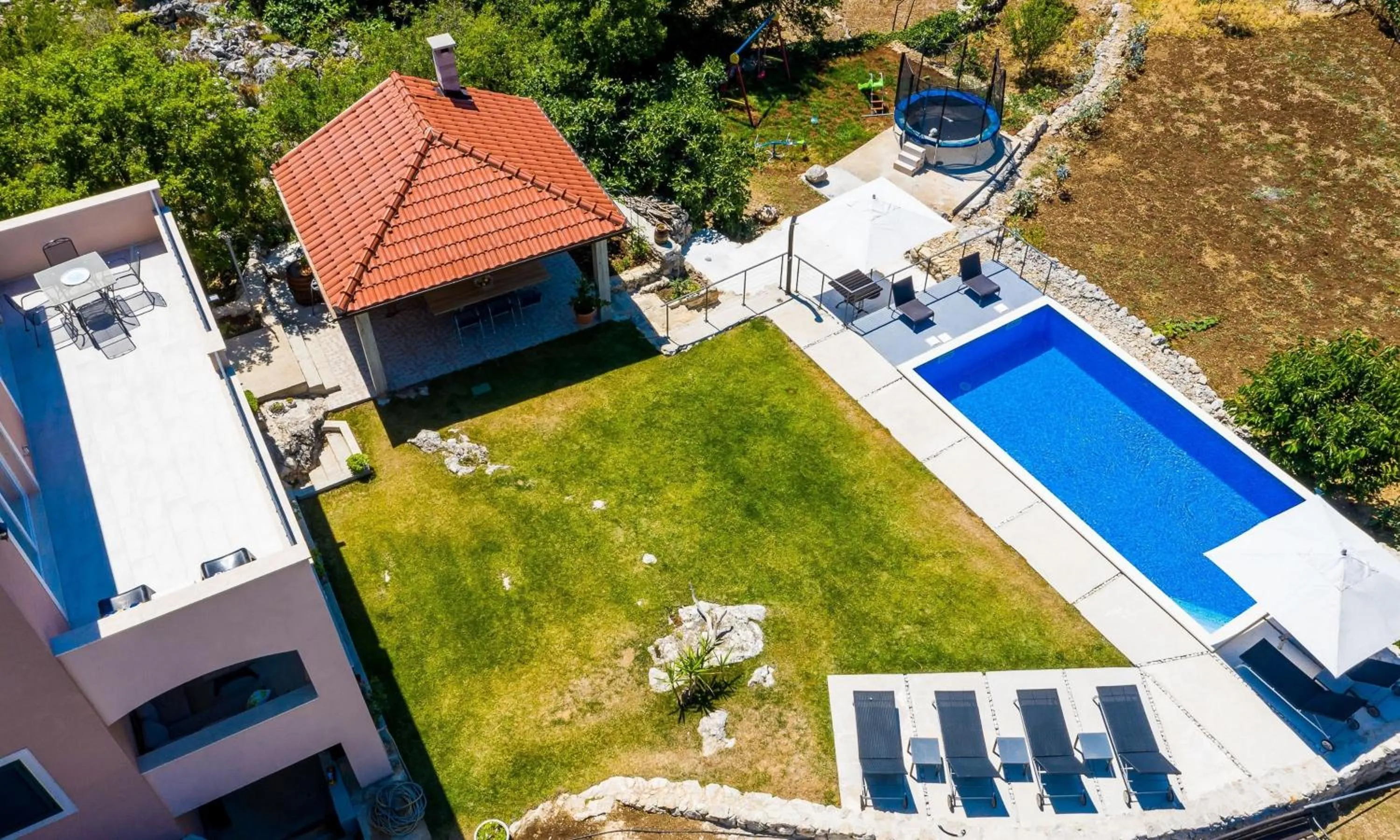 Bird's eye view in Villa Majkovica