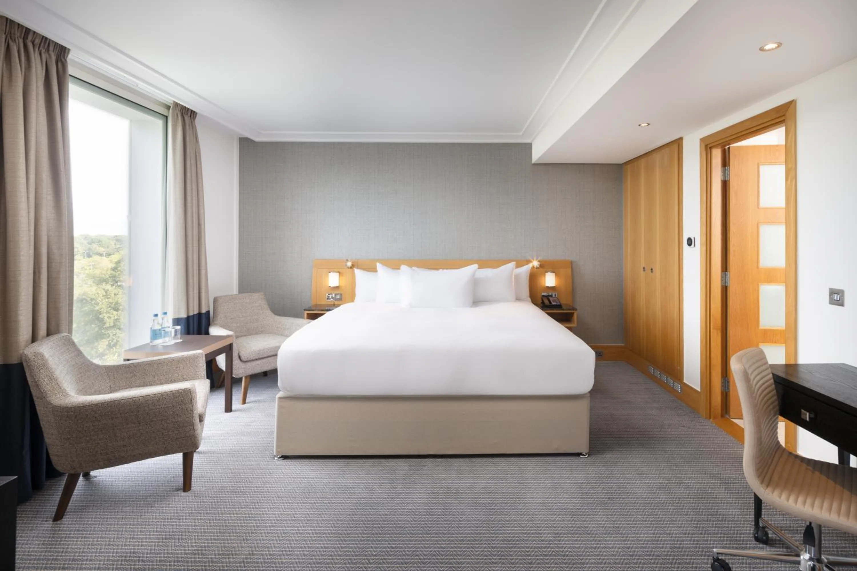 Bed in Hilton London Gatwick Airport