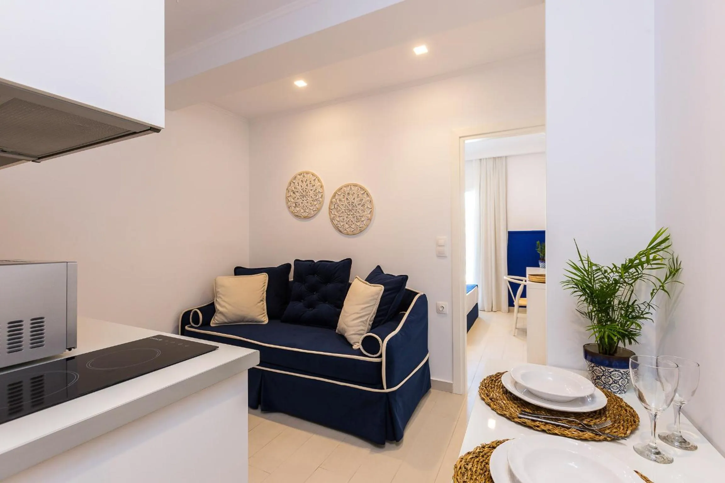 Seating area in Georgioupolis Plaza Suites