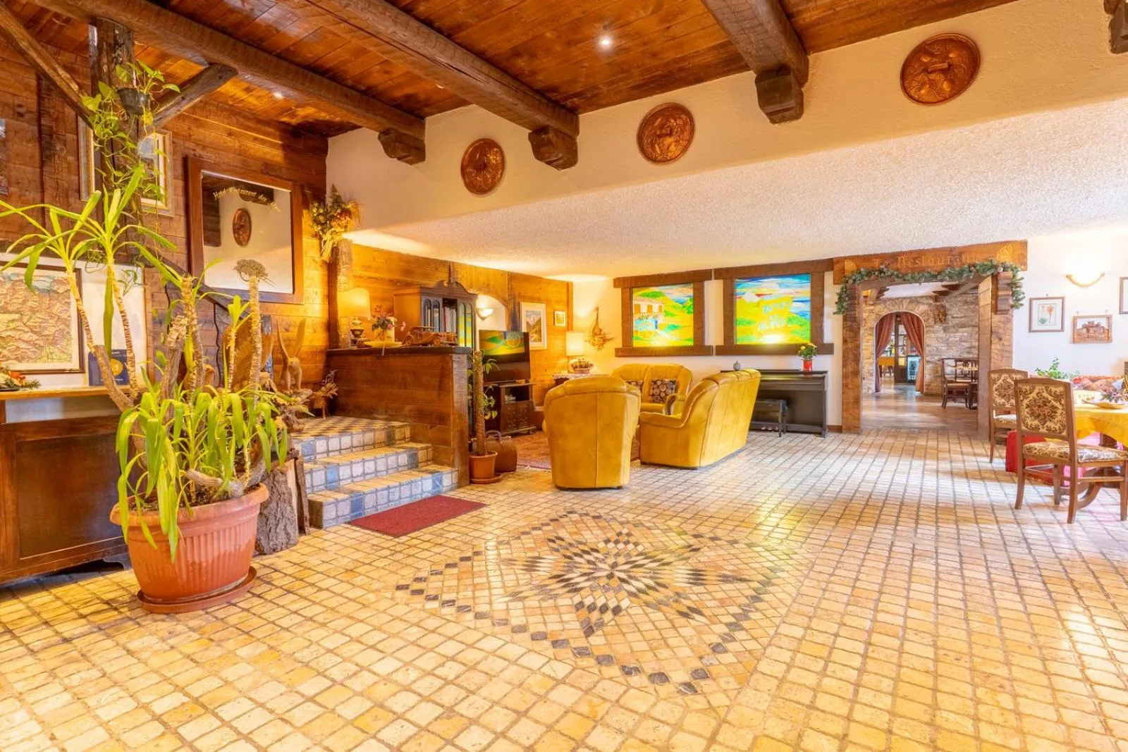 Lobby or reception in Hotel Des Alpes