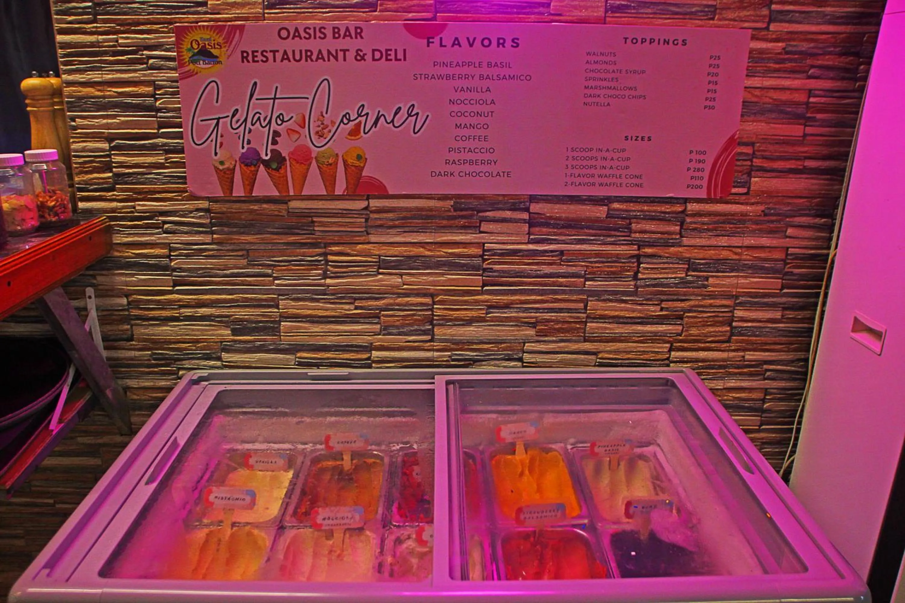 Food and drinks in Hotel Oasis Port Barton