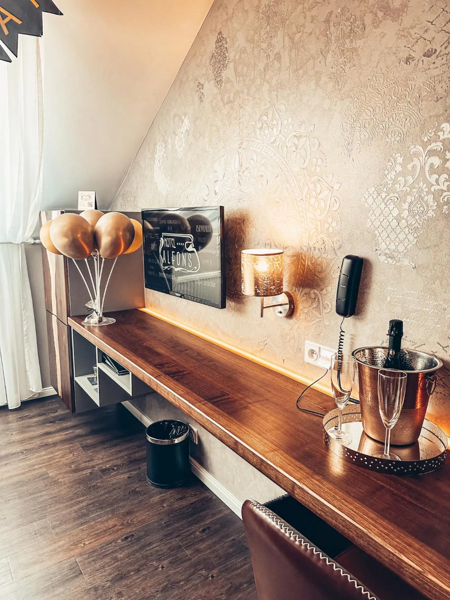 Decorative detail in Alfons Boutique Hotel