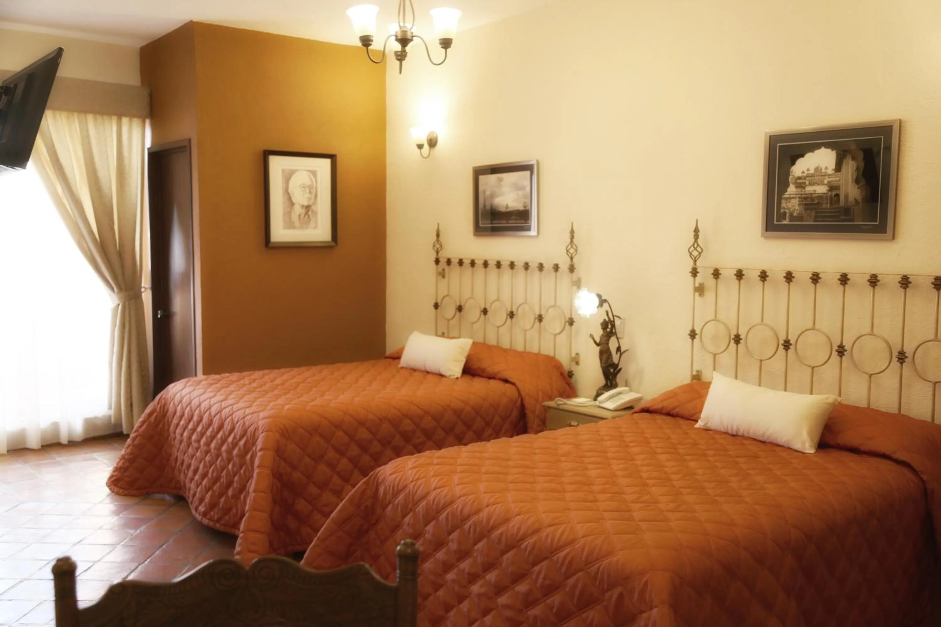 Decorative detail, Bed in El Meson de los Poetas