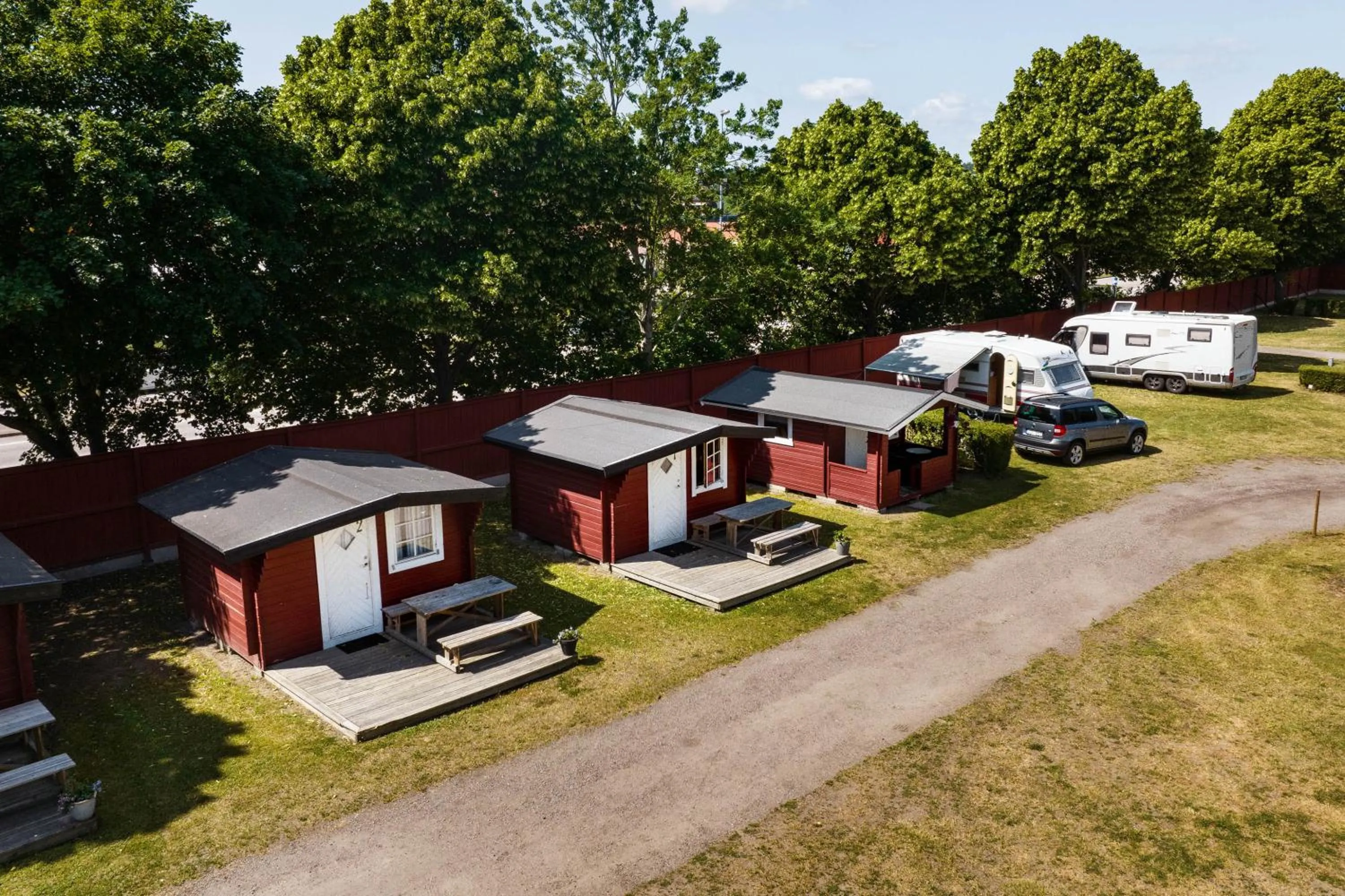 Facade/entrance in Korskullens Stugor