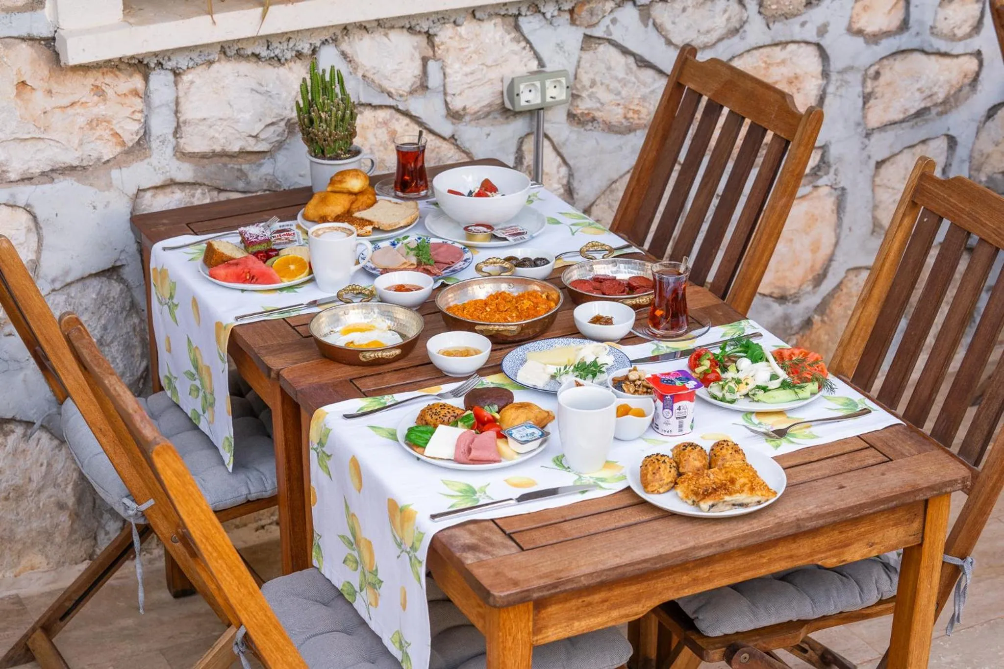 Breakfast in True Blue Boutique Hotel Kalkan