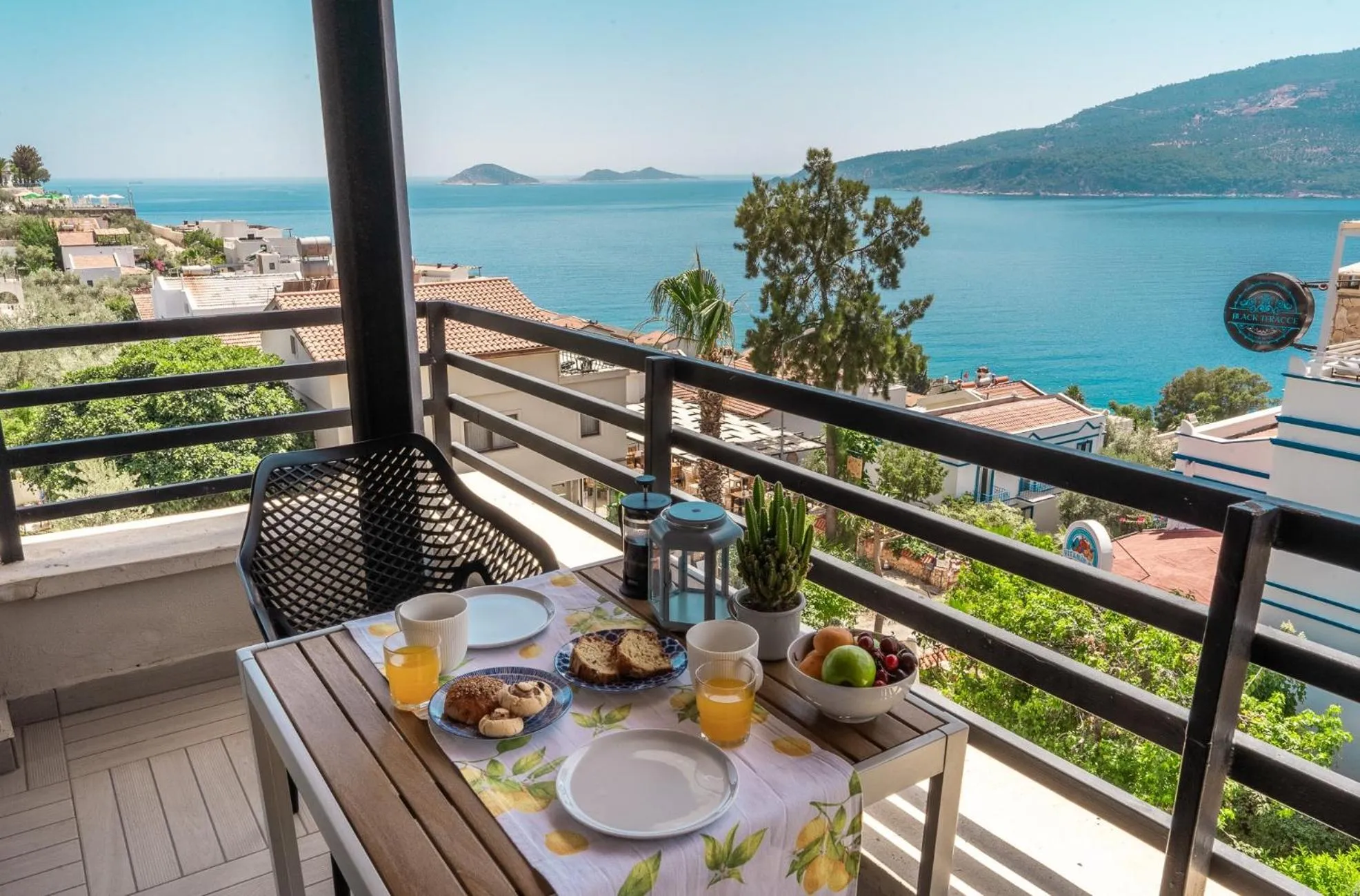Balcony/Terrace in True Blue Boutique Hotel Kalkan