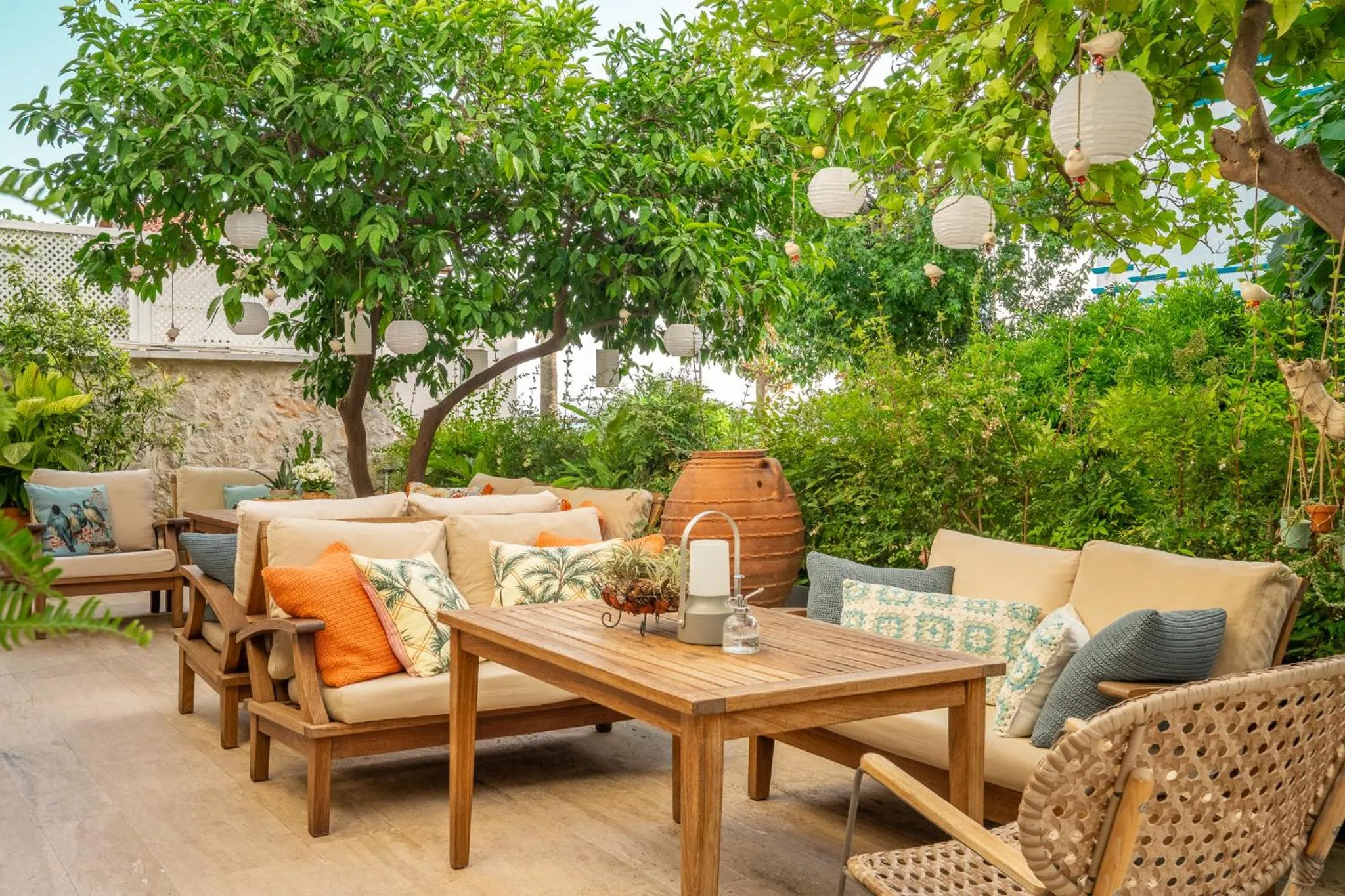 Patio in True Blue Boutique Hotel Kalkan