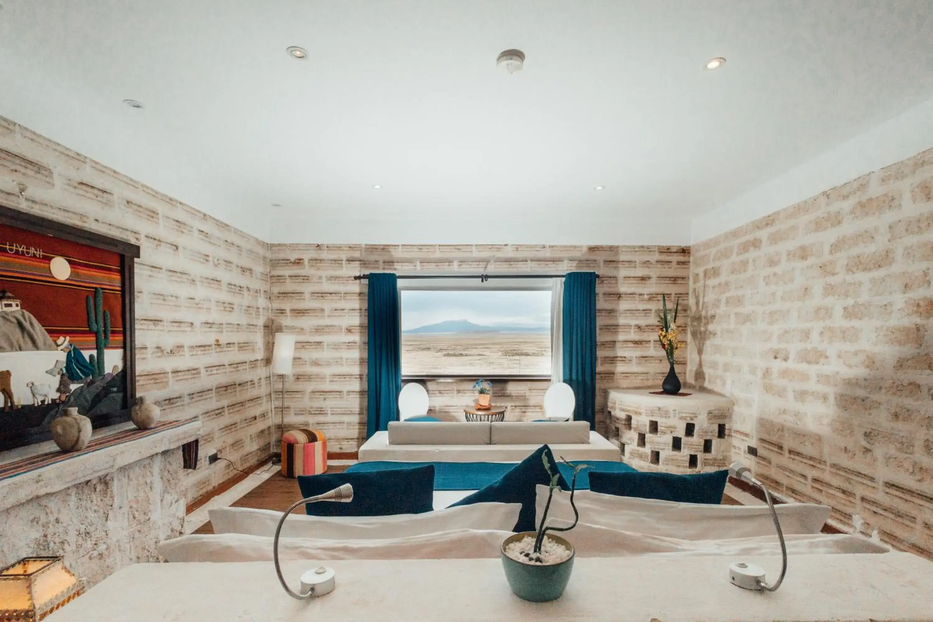 Deluxe Twin Room with Mountain View in Hotel de Sal Luna Salada Deluxe Twin Room with Mountain View in Hotel de Sal Luna Salada