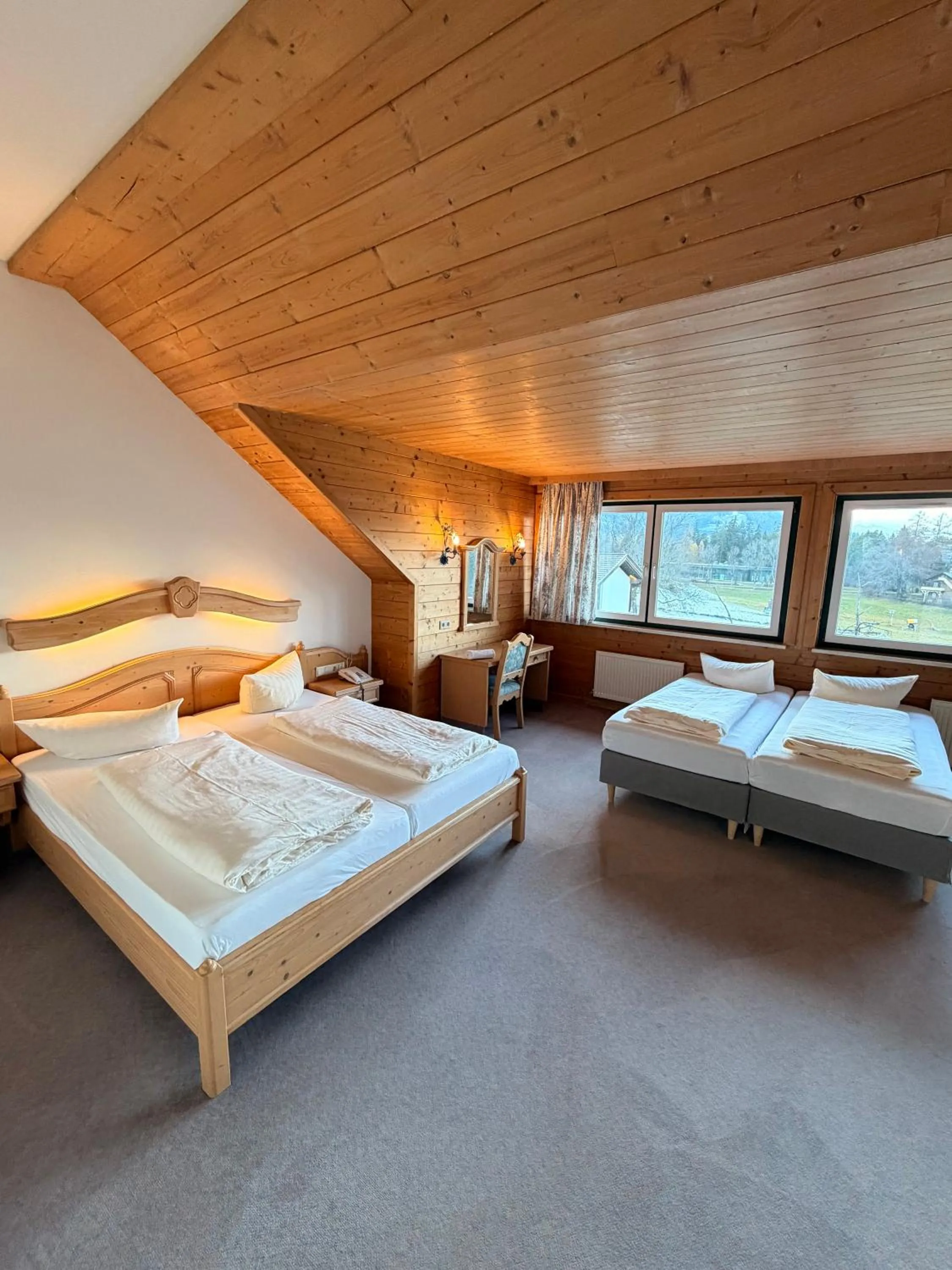 Bedroom, Bed in Hotel Gruberhof Innsbruck Igls B&B