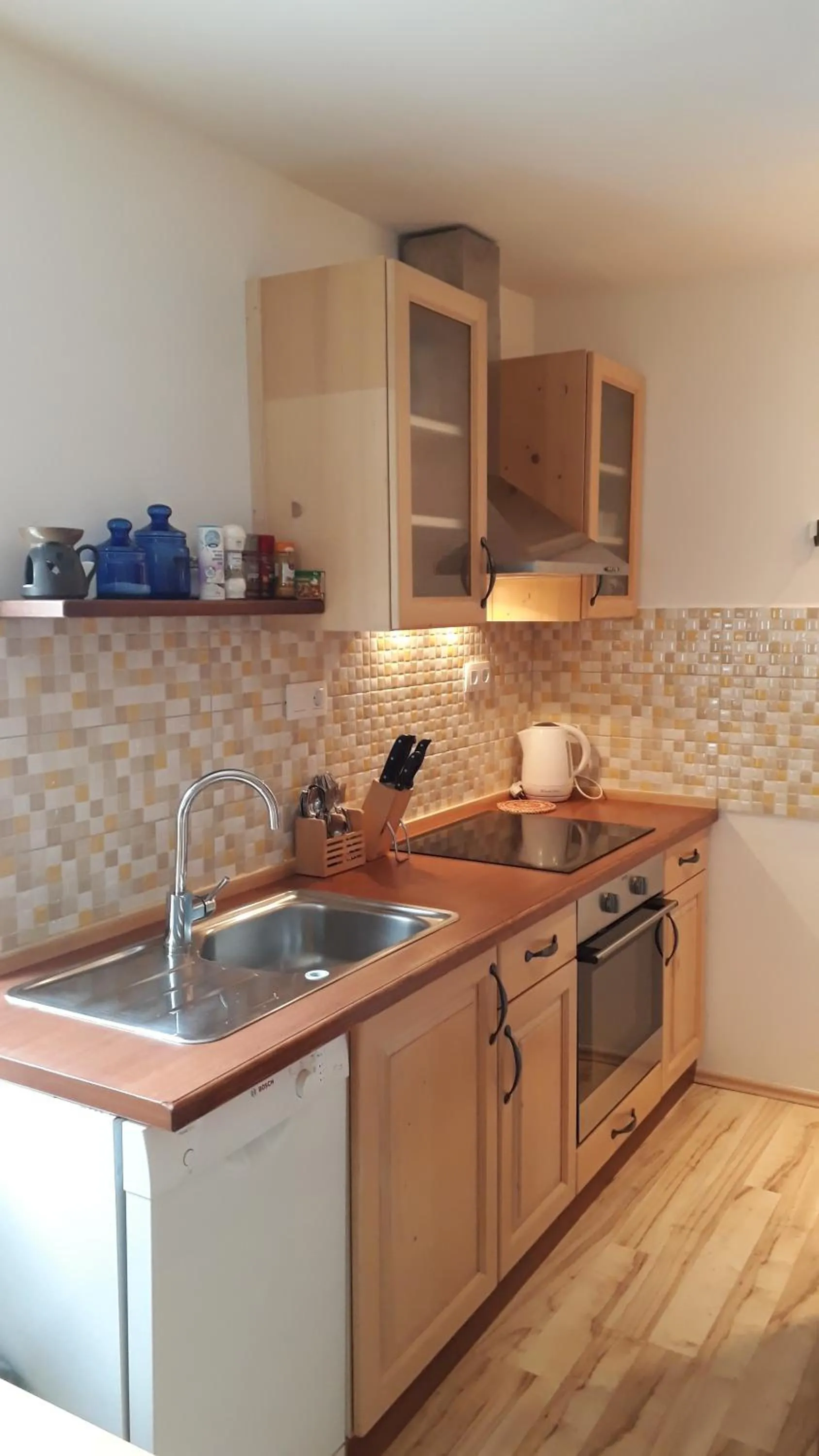 Kitchen or kitchenette in Apartments & Hostel Bohinj