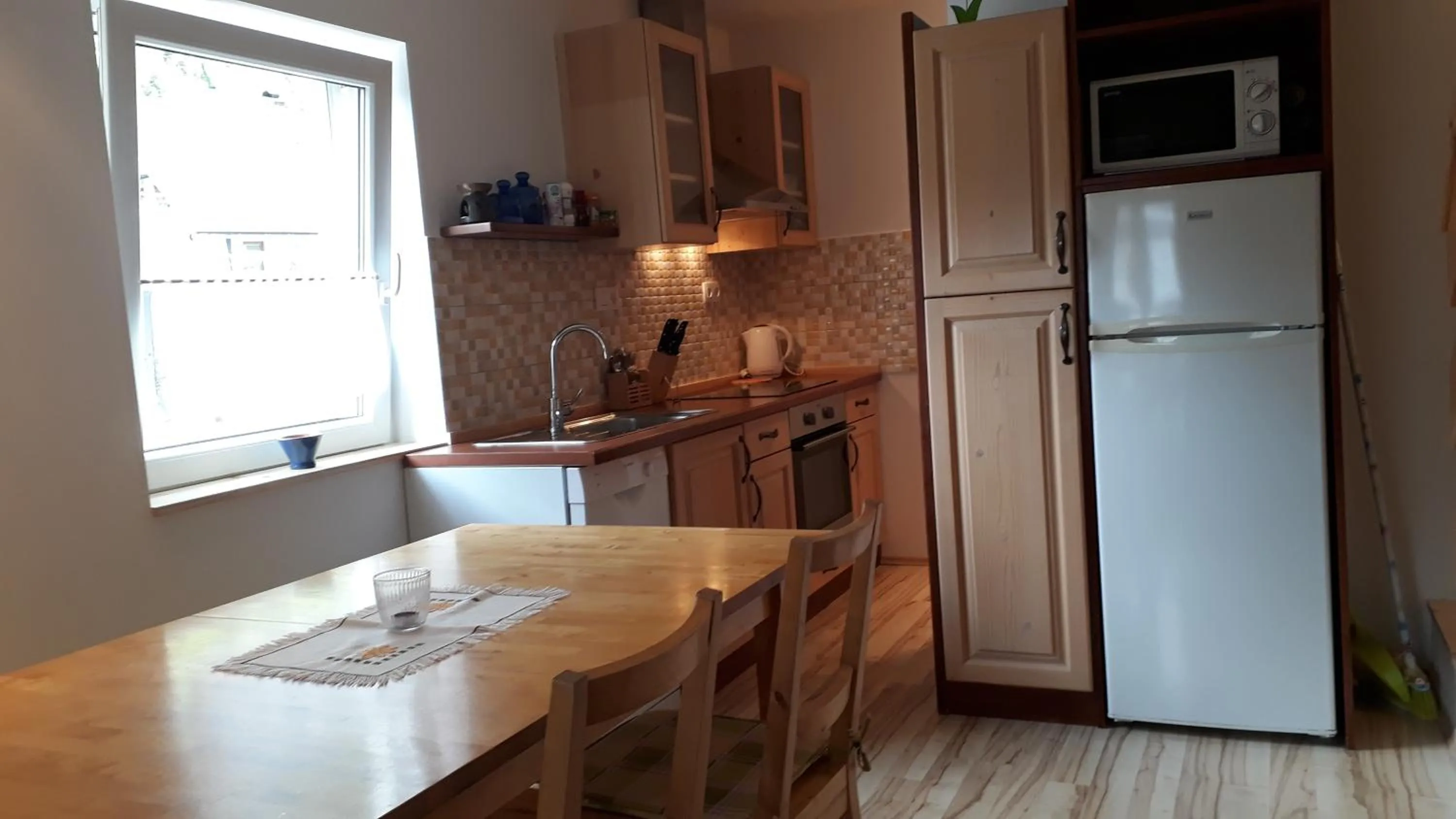 Kitchen or kitchenette in Apartments & Hostel Bohinj