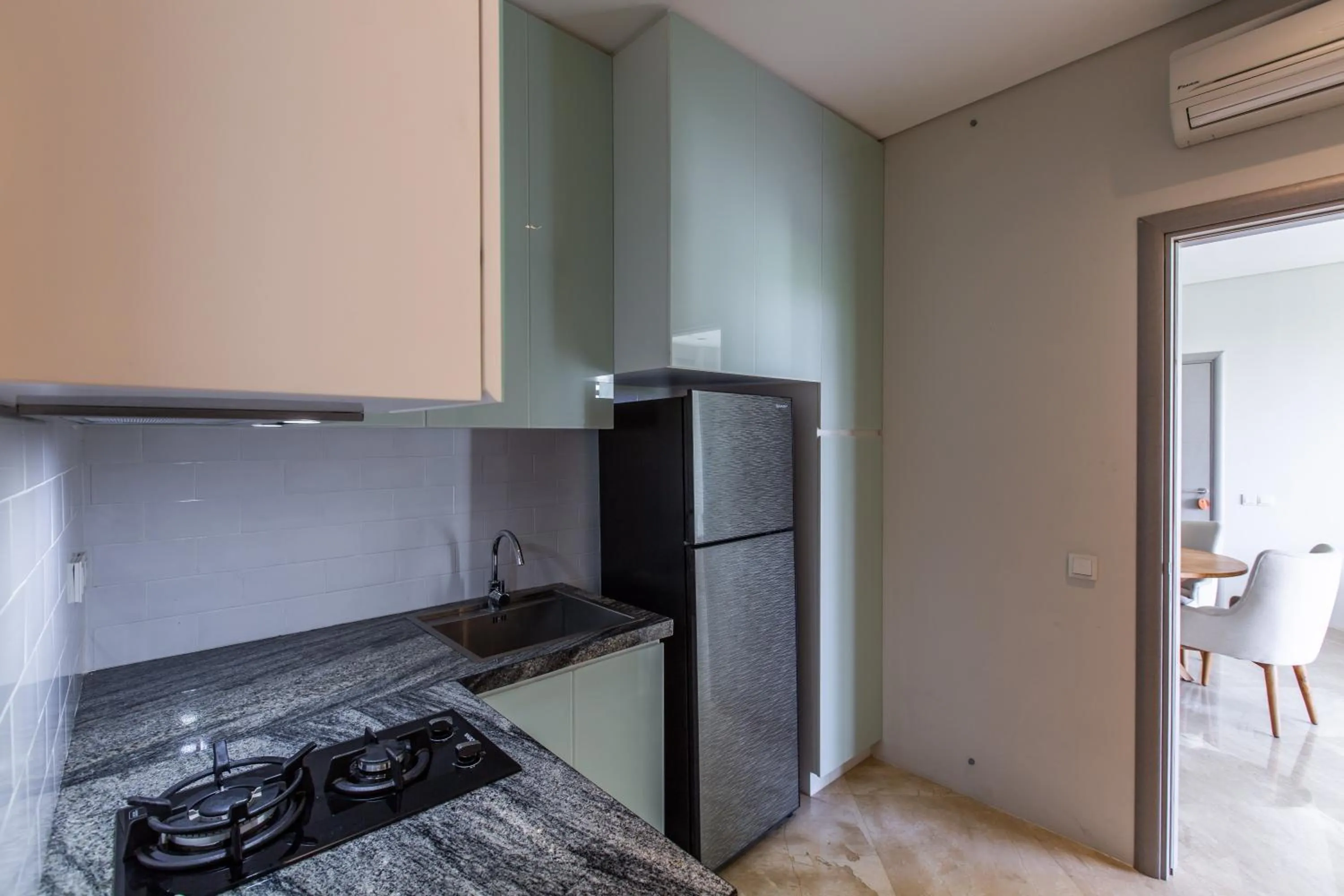 Kitchen or kitchenette in The Double View Mansions Bali