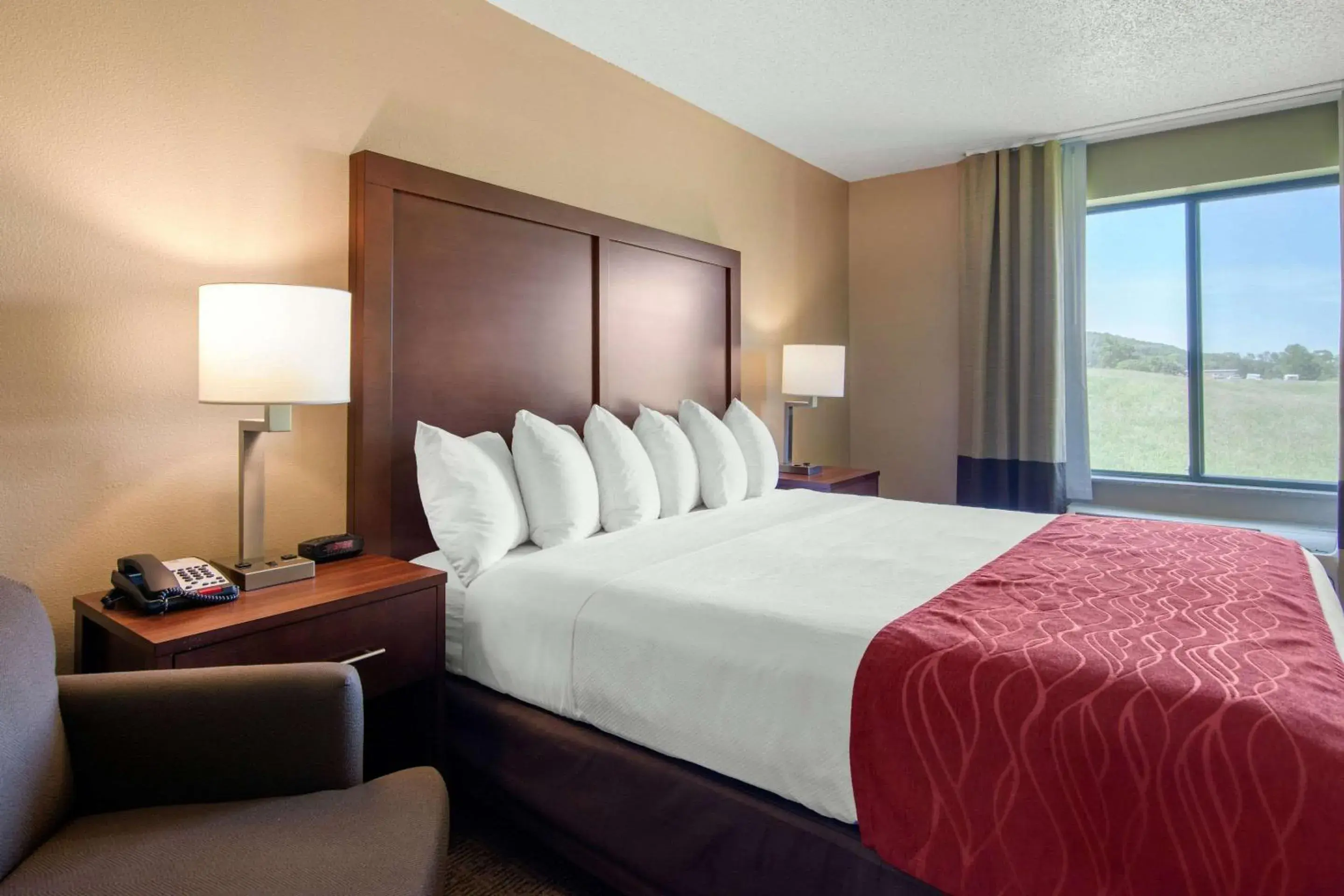King Room with Roll-In Shower - Accessible/Non-Smoking in Comfort Inn & Suites Cooperstown - Milford King Room with Roll-In Shower - Accessible/Non-Smoking in Comfort Inn & Suites Cooperstown - Milford