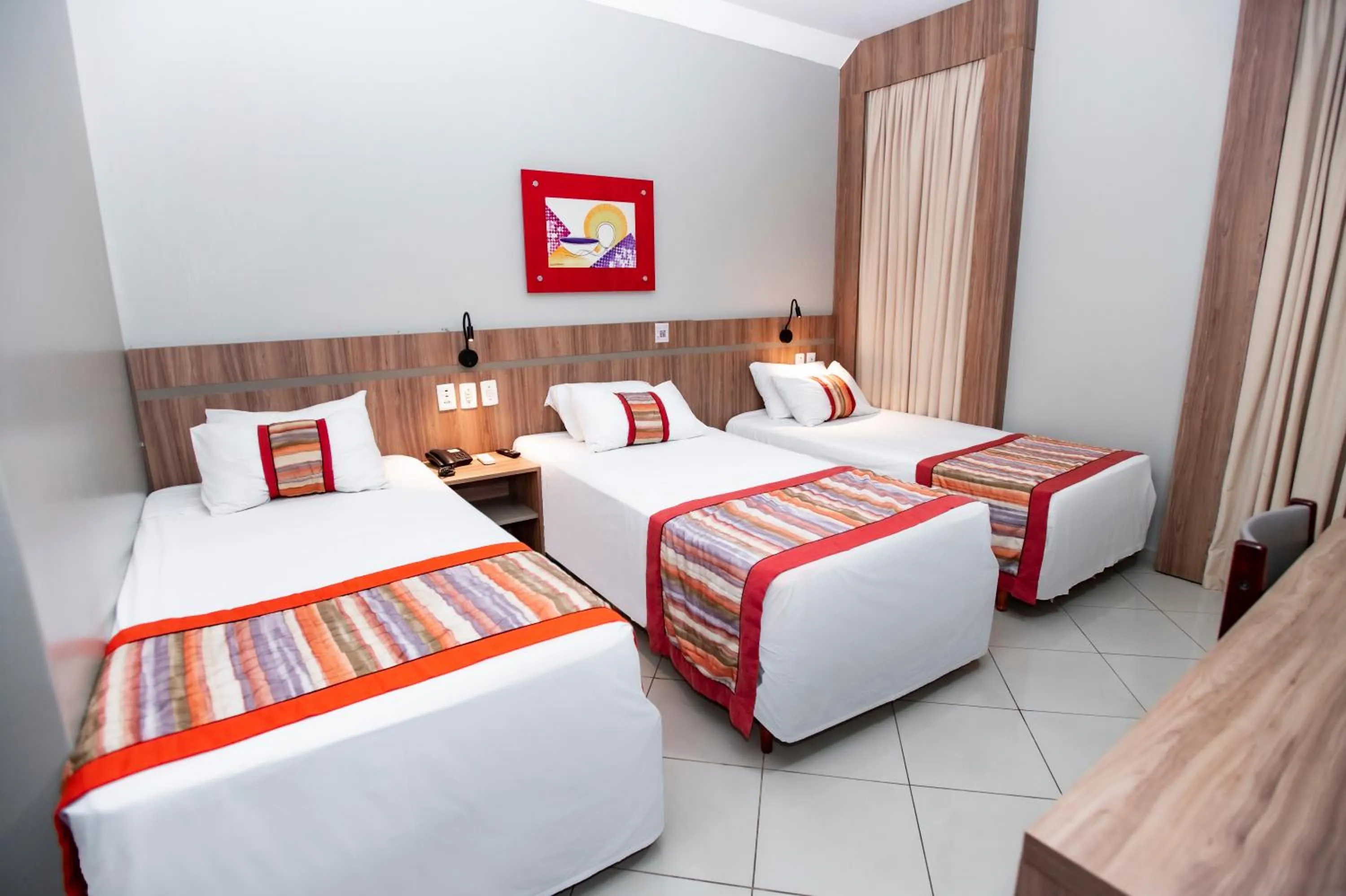 Bed in Paiaguás Palace Hotel