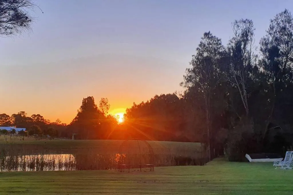 Sunset in Thistle Hill Guesthouse - walk to many wineries and restaurants