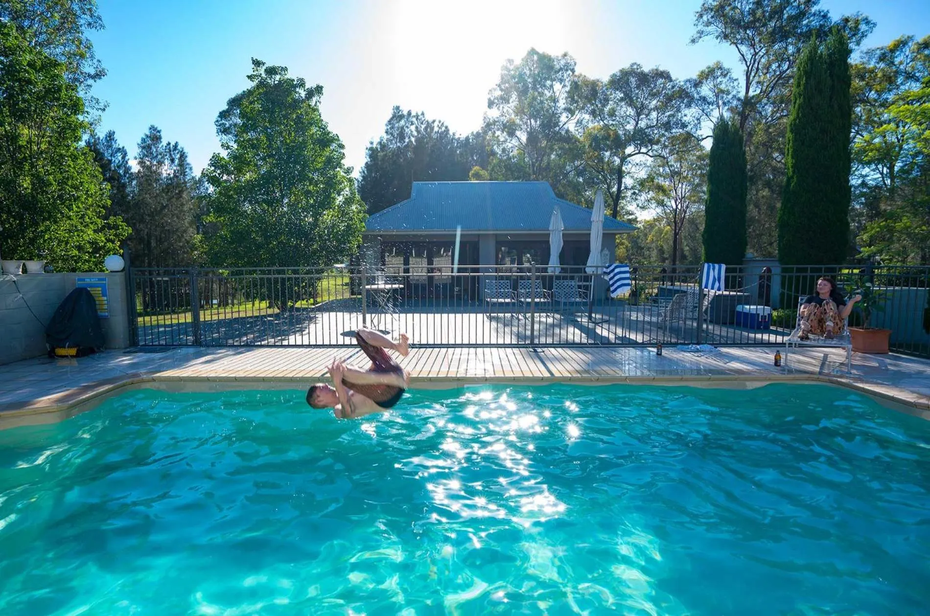 Swimming pool in Thistle Hill Guesthouse - walk to many wineries and restaurants