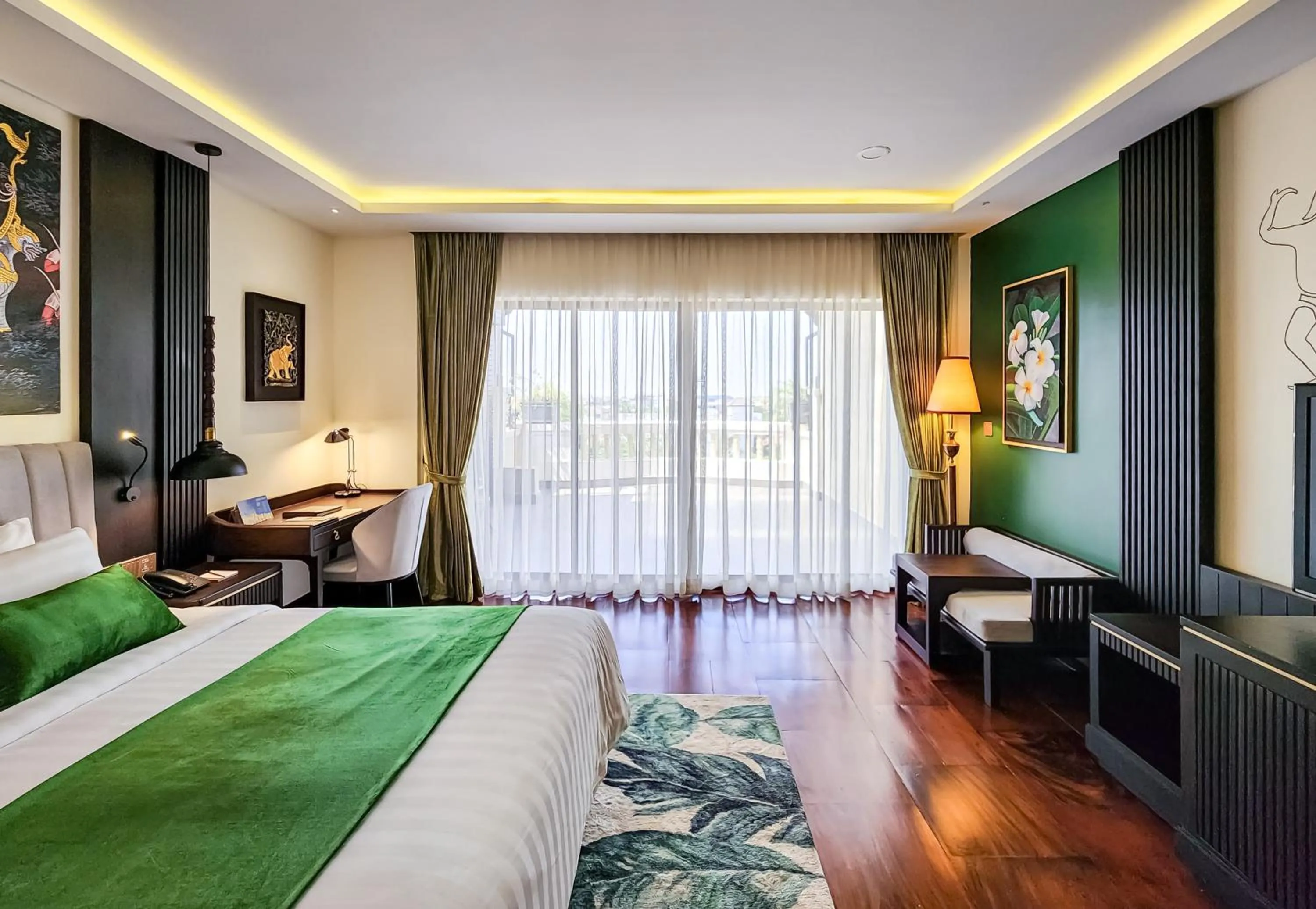 Bed in THE PRIVILEGE FLOOR by Borei Angkor