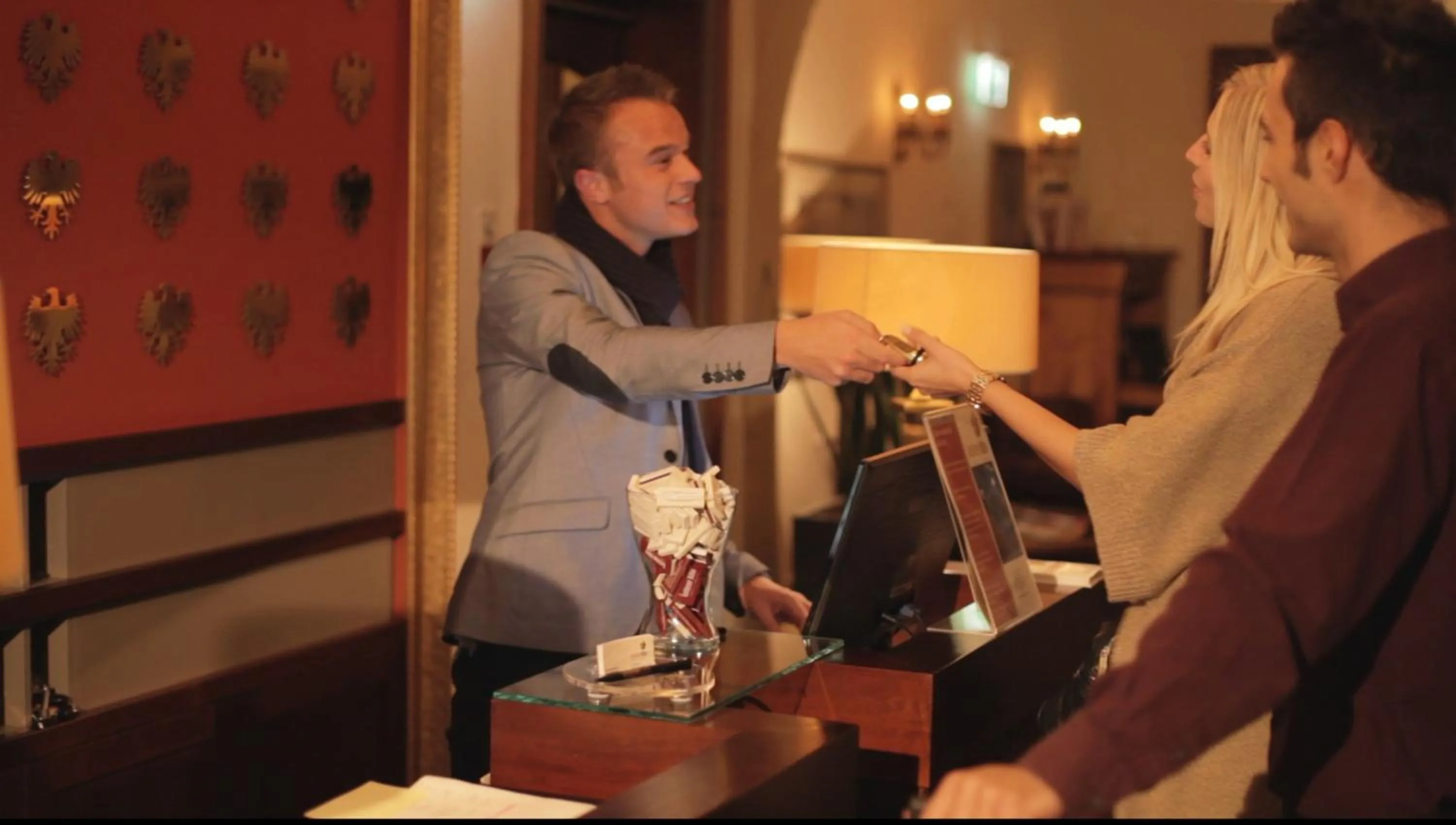 Lobby or reception in Stadt-gut-Hotel Gasthof Goldener Adler