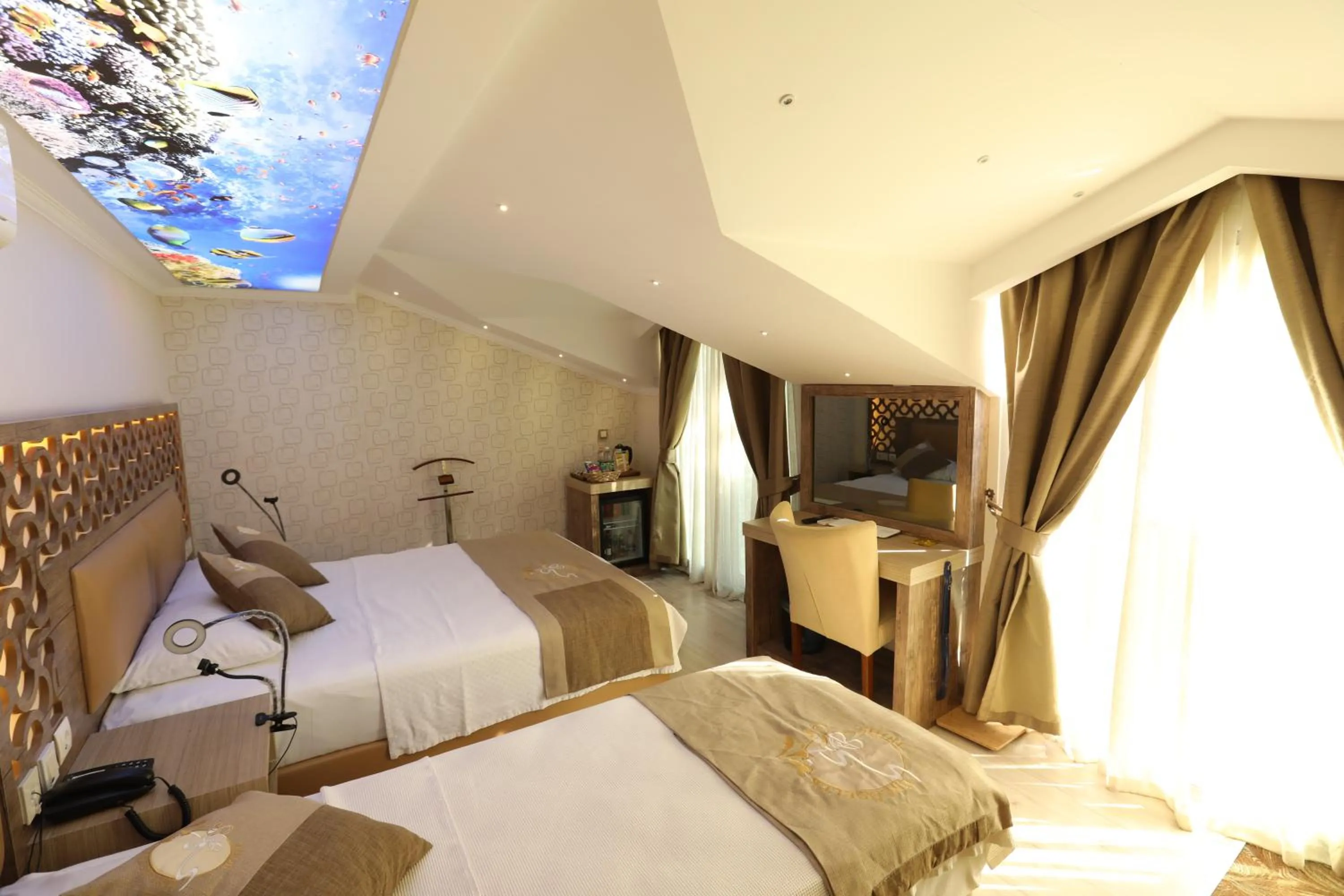 Bed in Unluselek Hotel